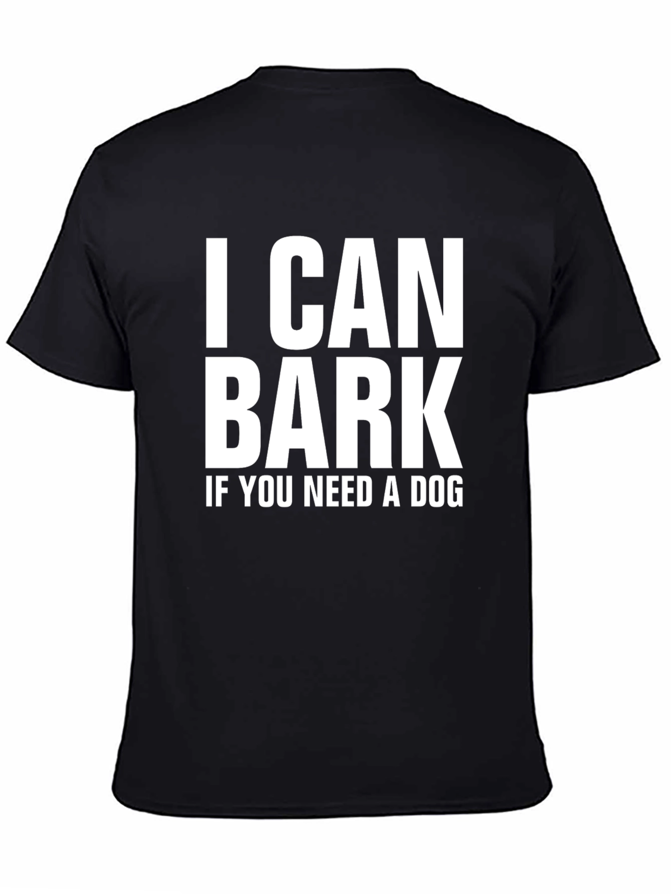 Black I Can Bark Funny Graphic Tee view 4