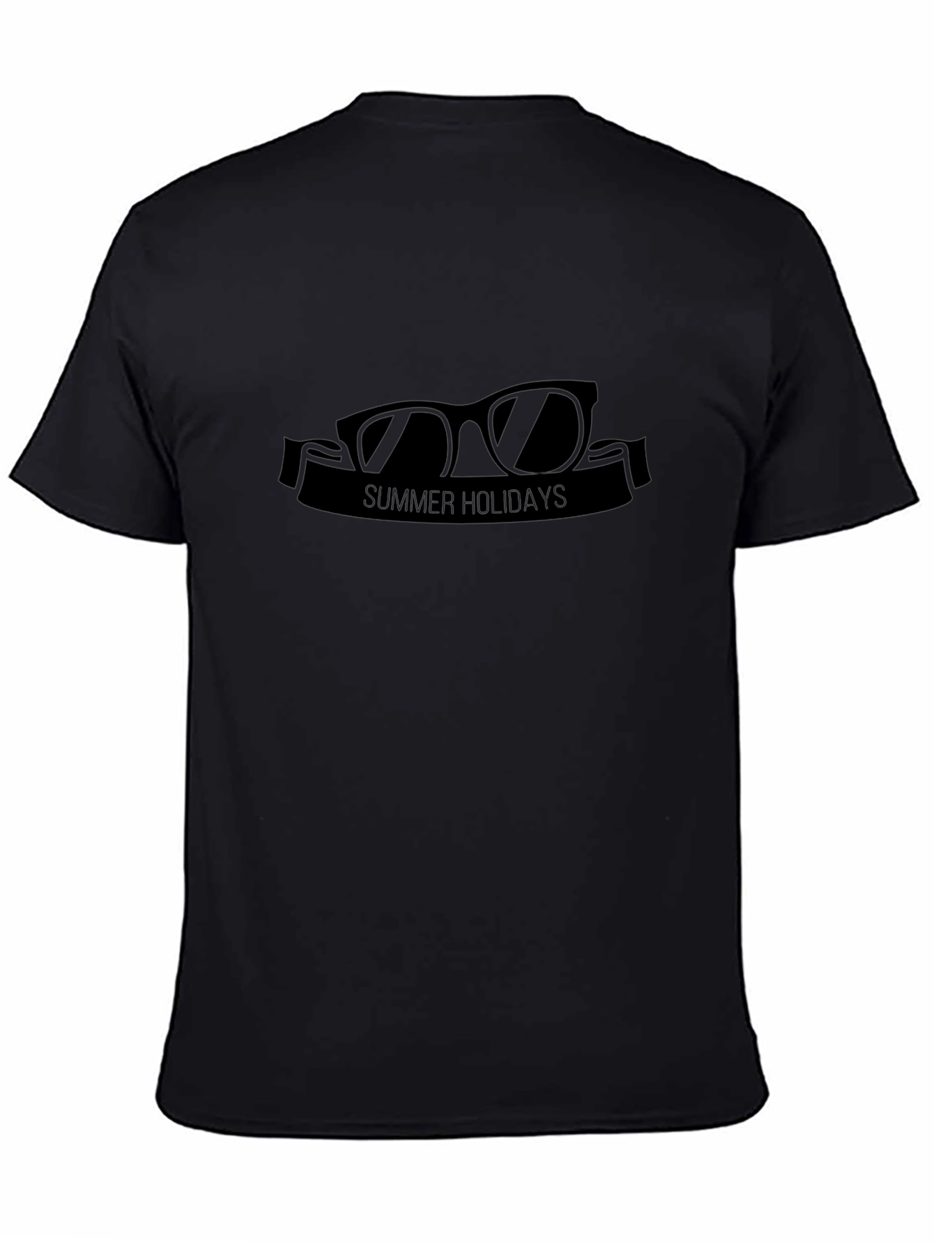Black Summer Holidays Black T-Shirt view 4