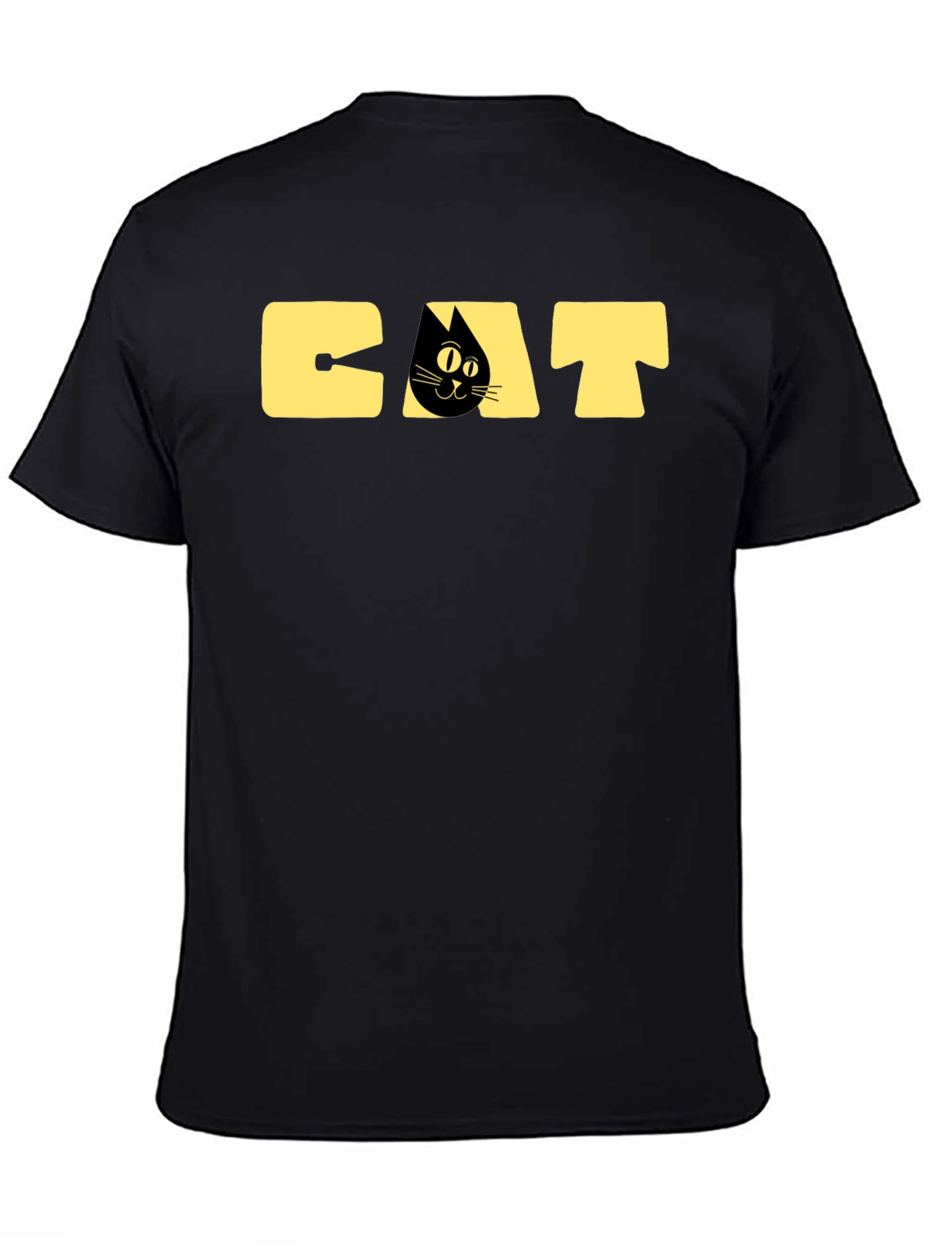 Black Cat Graphic Tee - Men's Black T-Shirt view 4