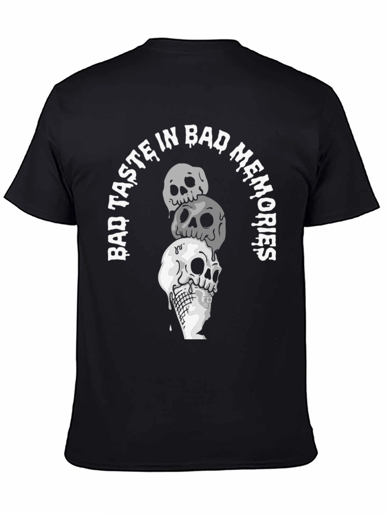 Black Skull Ice Cream T-Shirt - Bad Taste in Bad Memories view 4