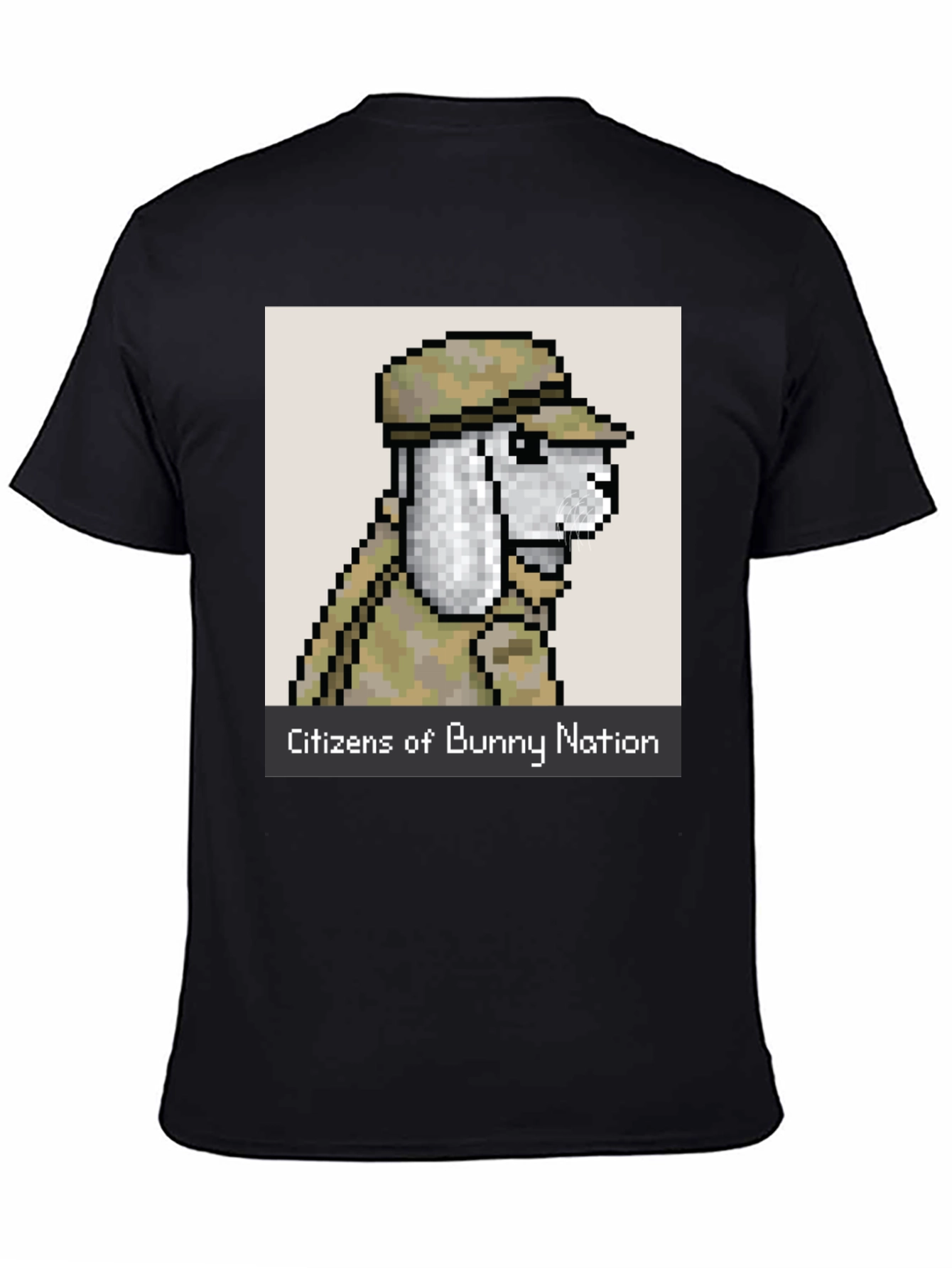 Black Citizens of Bunny Nation Pixel Art T-Shirt view 4