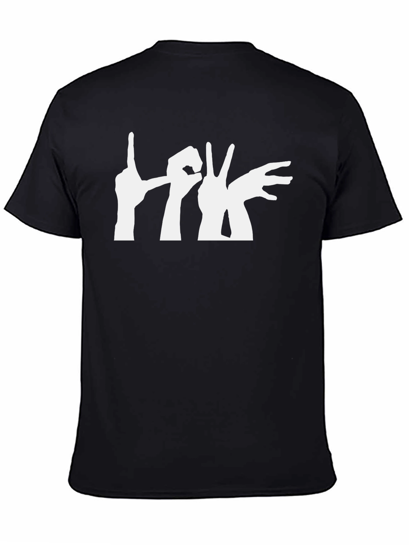 Black Love Sign Language Graphic Tee - Black view 4