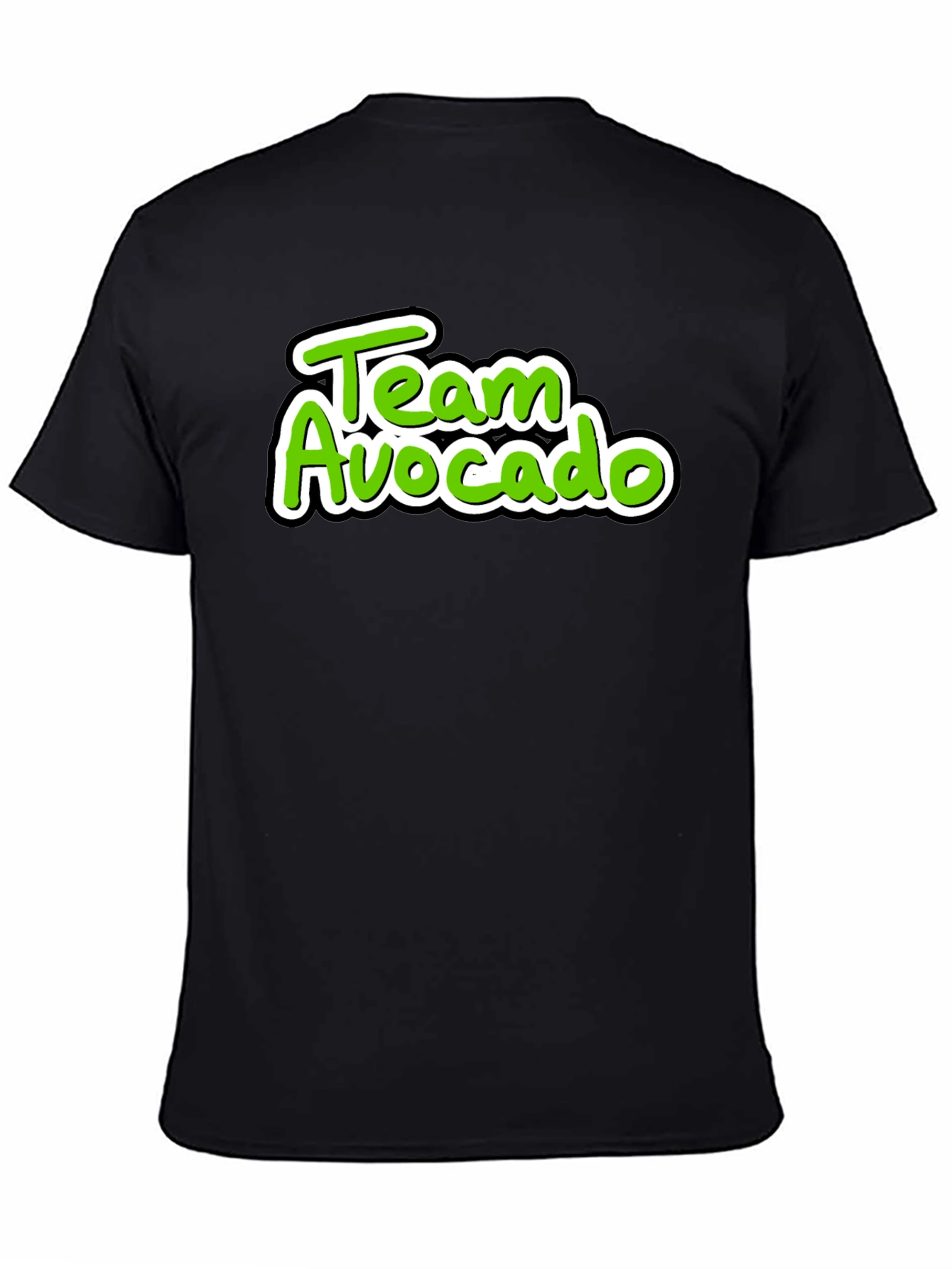 Black Team Avocado Graphic T-Shirt view 4