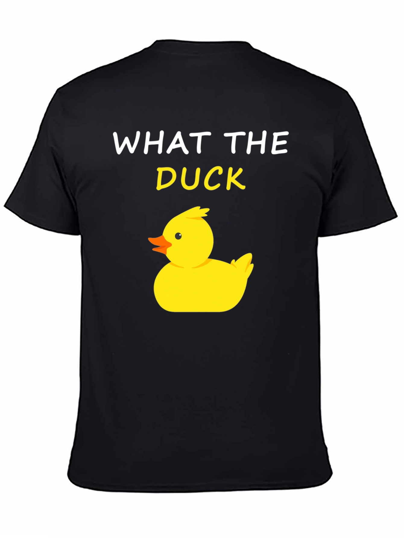 Black What The Duck T-Shirt - Funny Duck Tee view 4