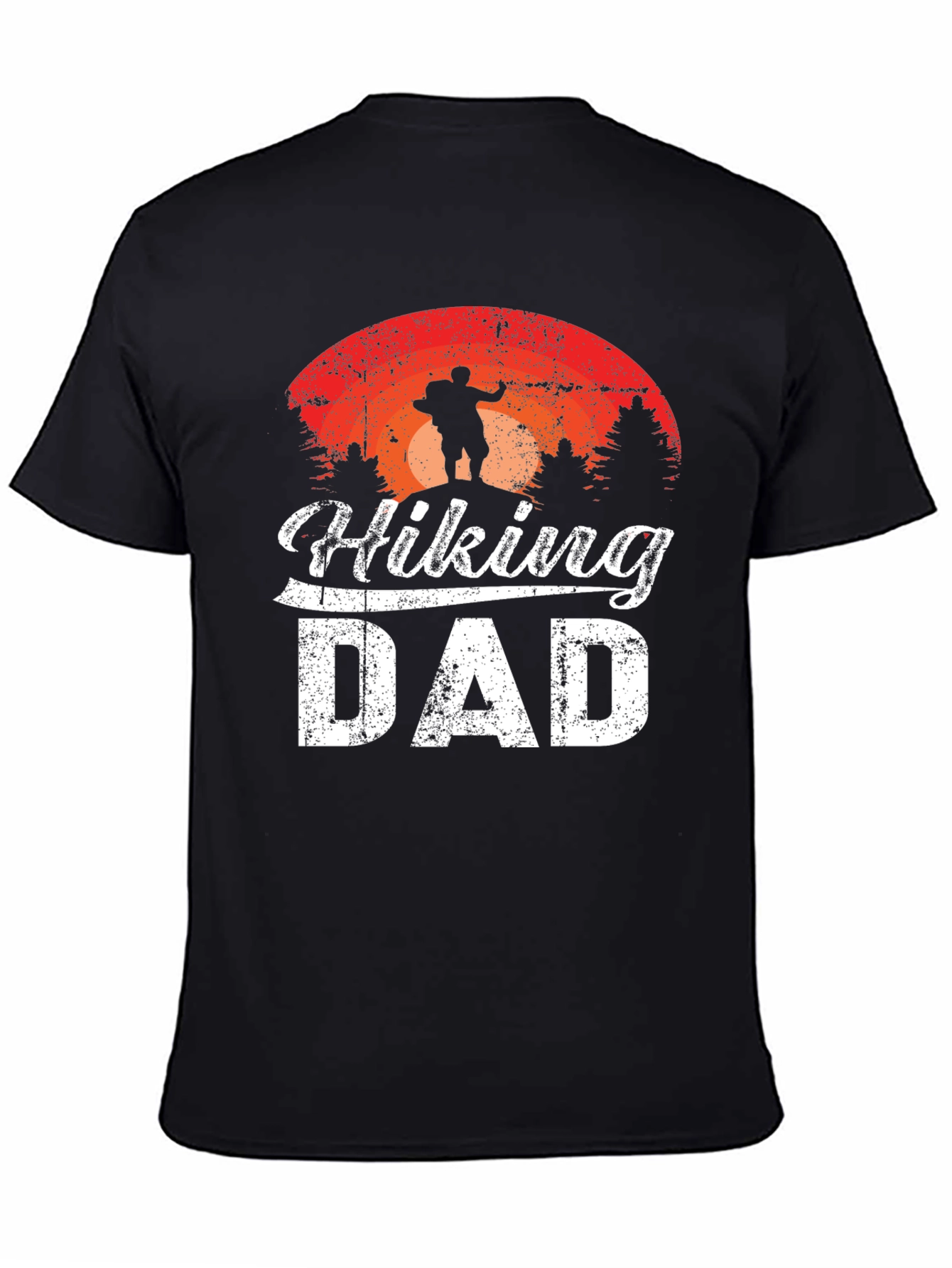 Black Hiking Dad T-Shirt - Outdoor Adventure Apparel view 4