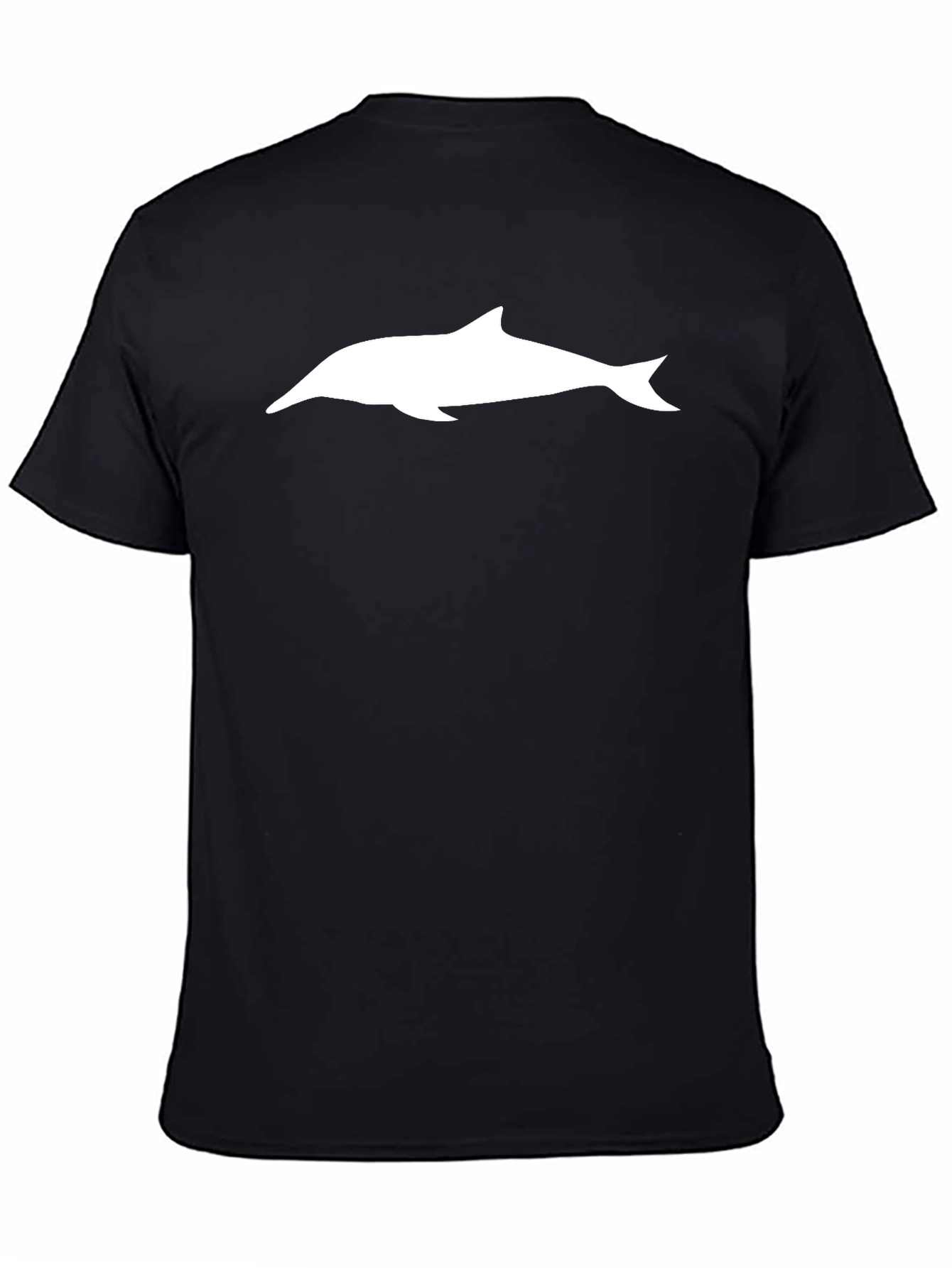 Black Dolphin Graphic Tee - Stylish Black Cotton T-Shirt view 4