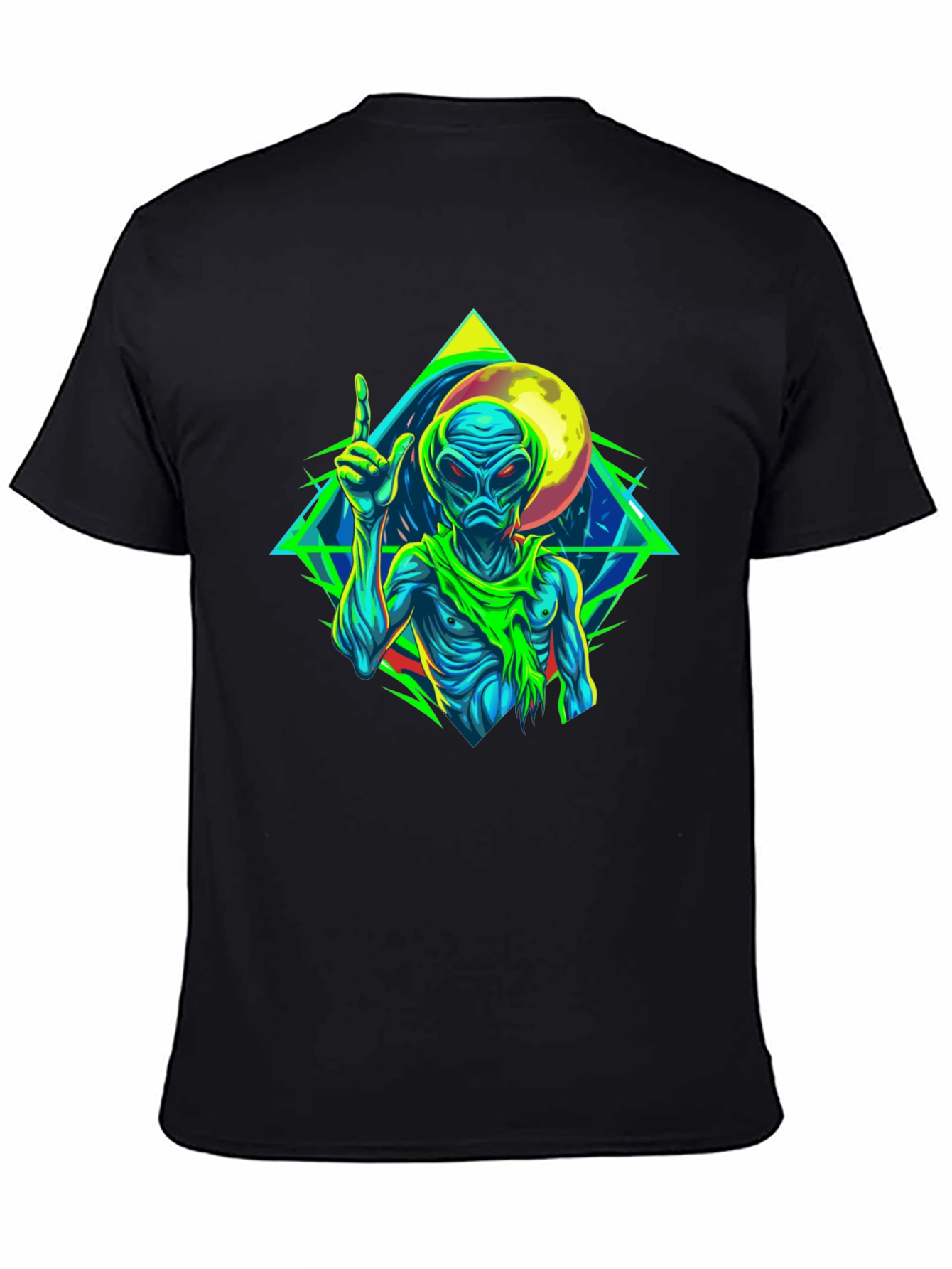 Black Alien Graphic Tee - Black Short Sleeve view 4