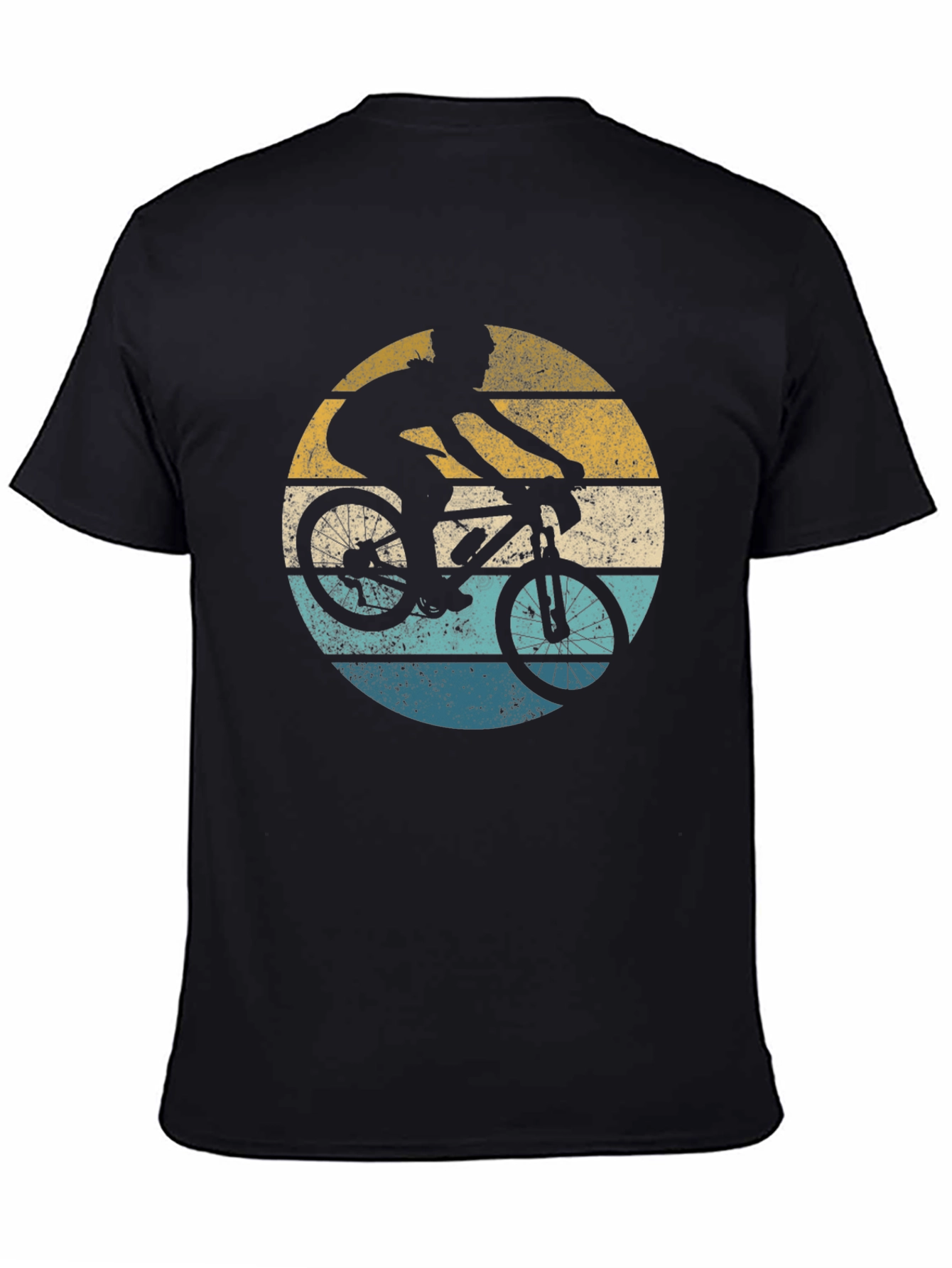 Black Retro Biker Graphic T-Shirt - Vintage Style view 4