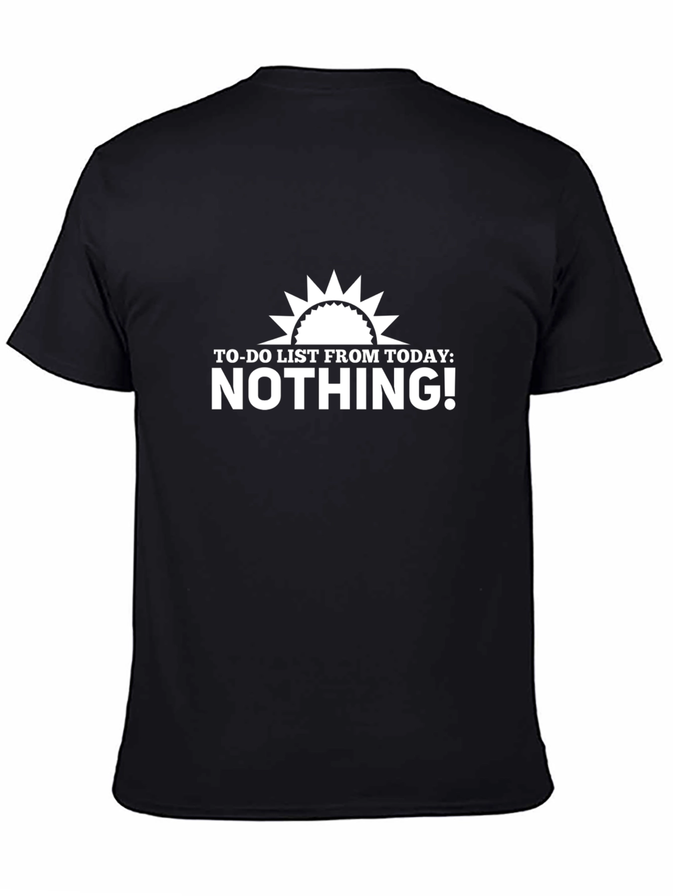 Black Nothing To Do T-Shirt - Relaxing, Casual Wear view 4