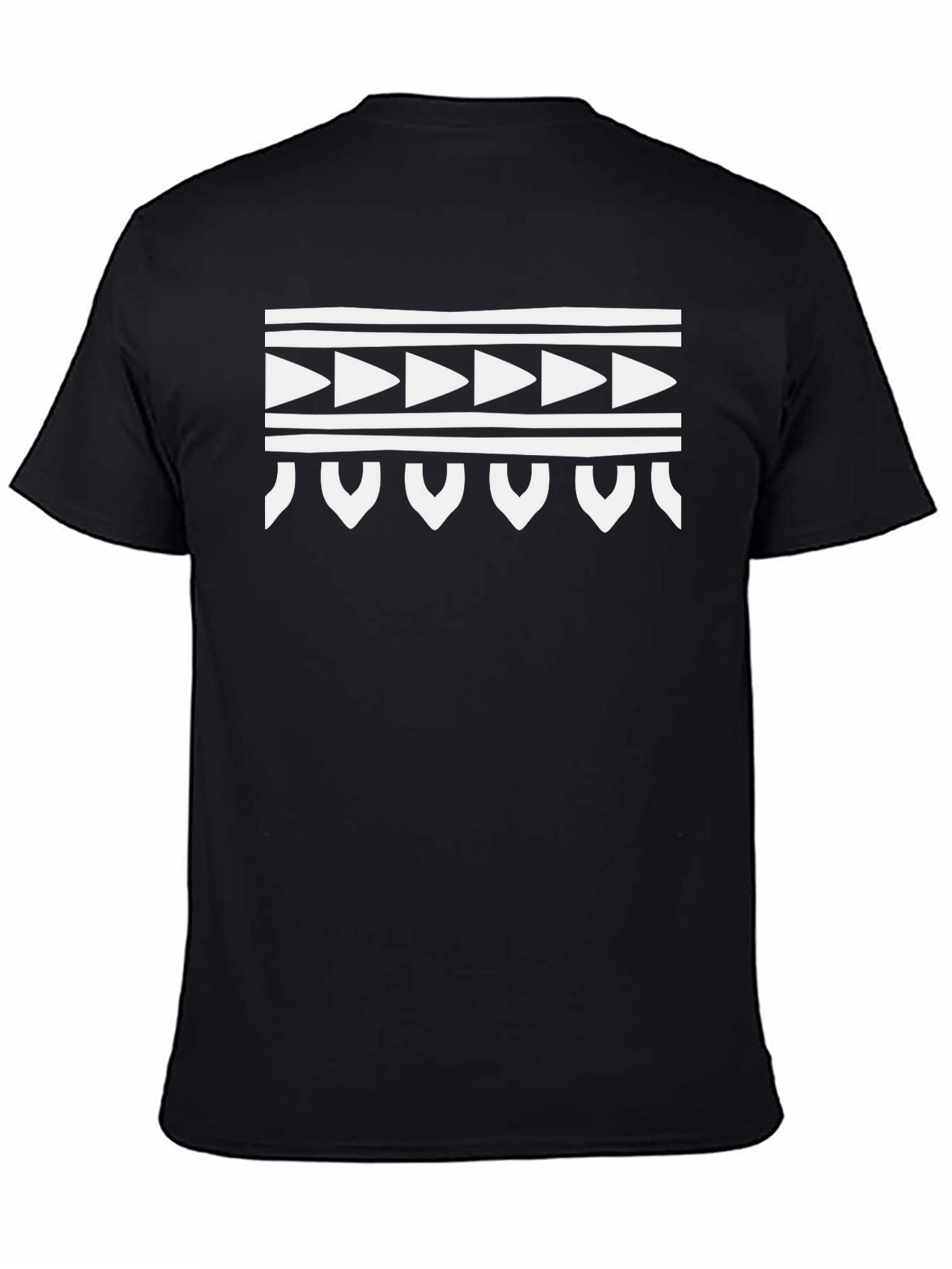 Black Tribal Pattern Tee - Casual Menswear view 4