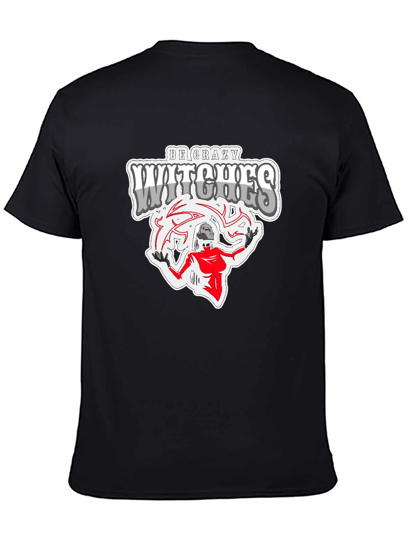 Black Be Crazy Witches Graphic Tee - Black view 4
