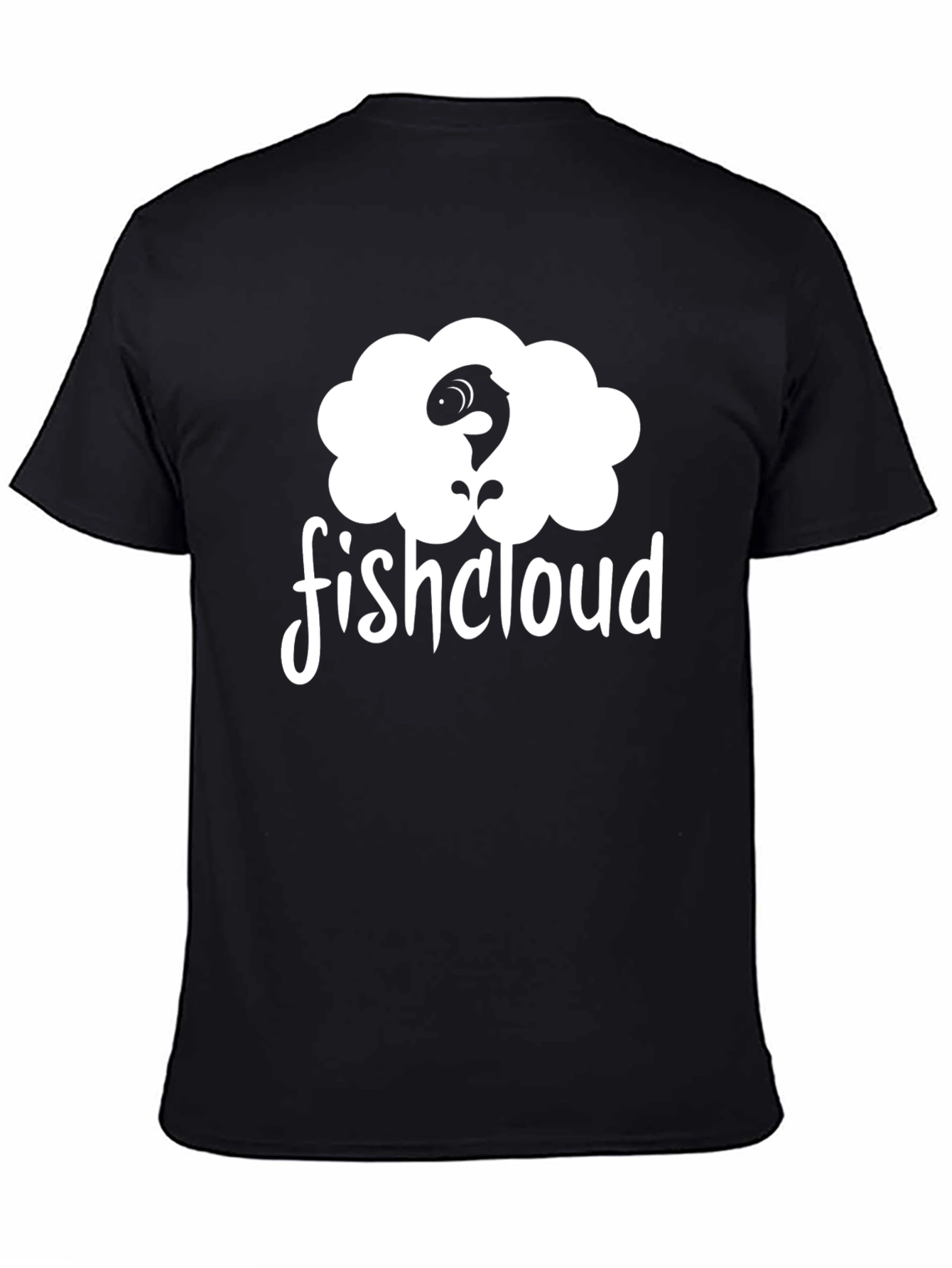 Black Fish Cloud Graphic Tee - Unique Design T-Shirt view 4