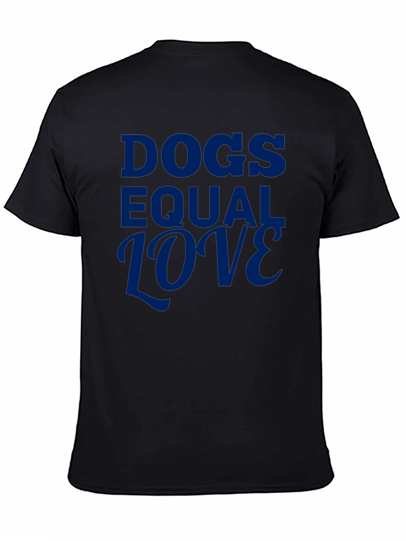 Black Dogs Equal Love Graphic Tee - Soft Cotton Blend view 4