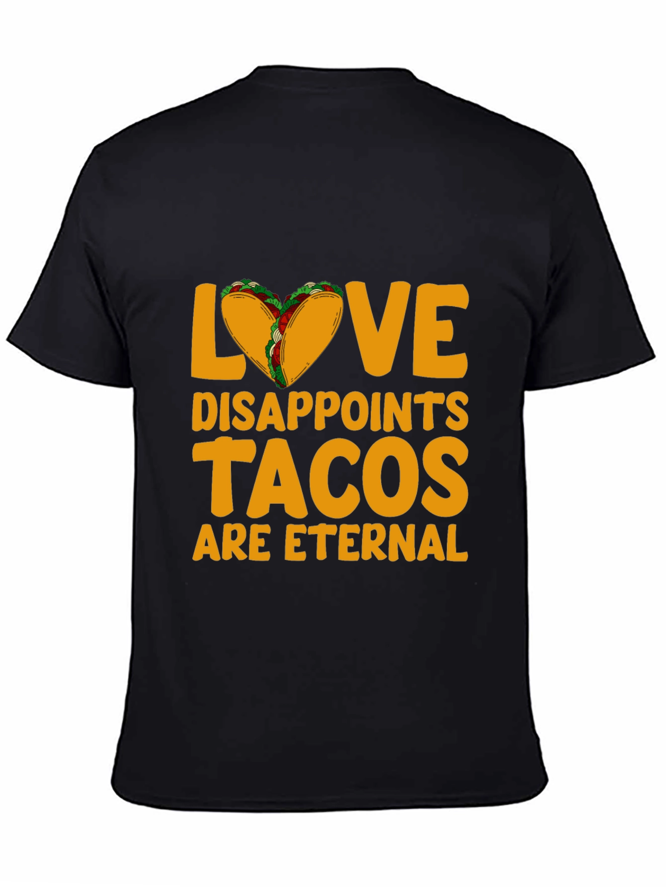 Black Love Disappoints Tacos Eternal Black Graphic Tee view 4