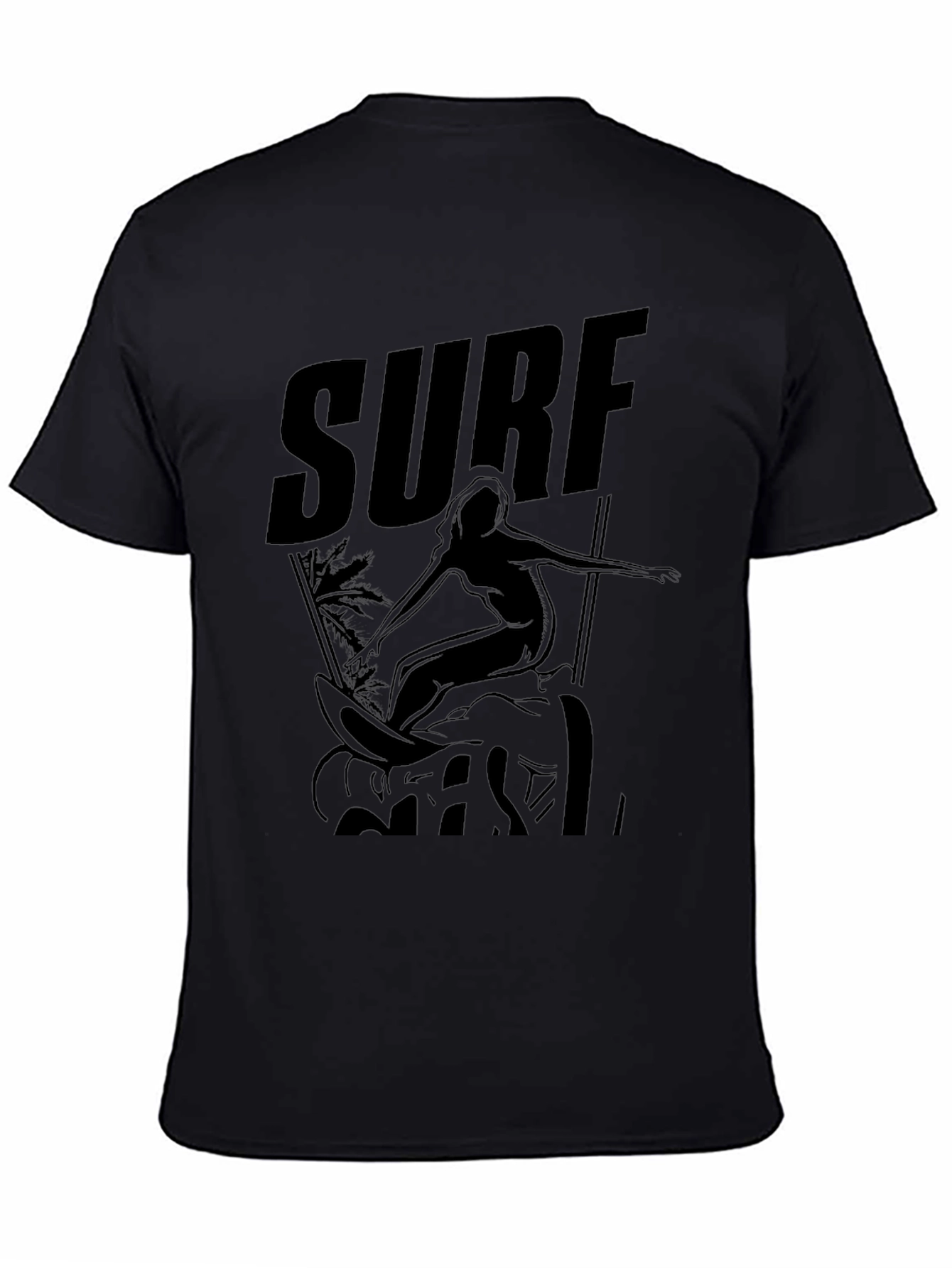 Black Surf Girl Black Graphic Tee view 4