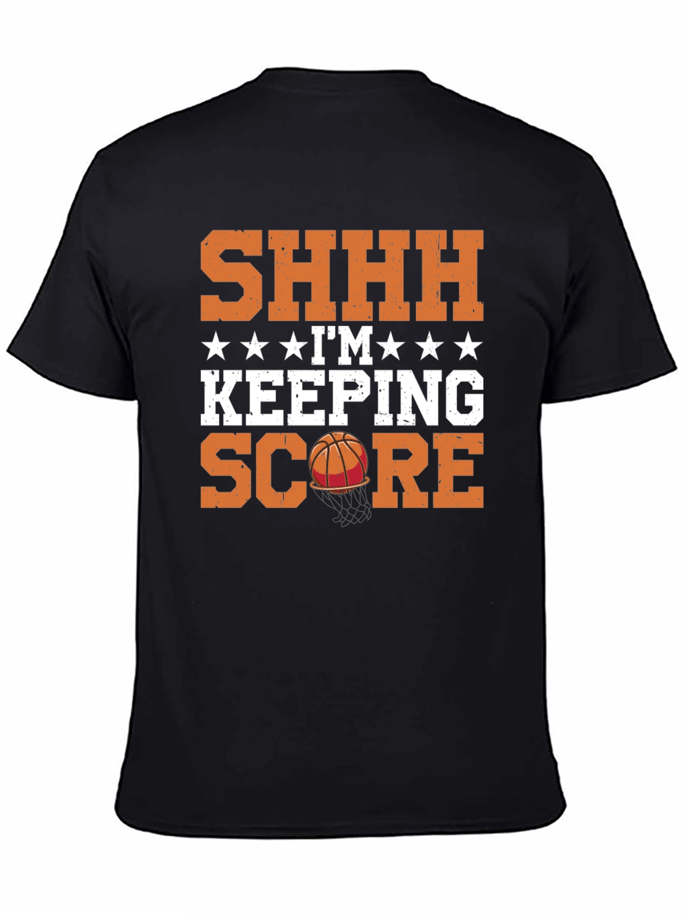 Black Basketball Score Keeper T-Shirt view 4