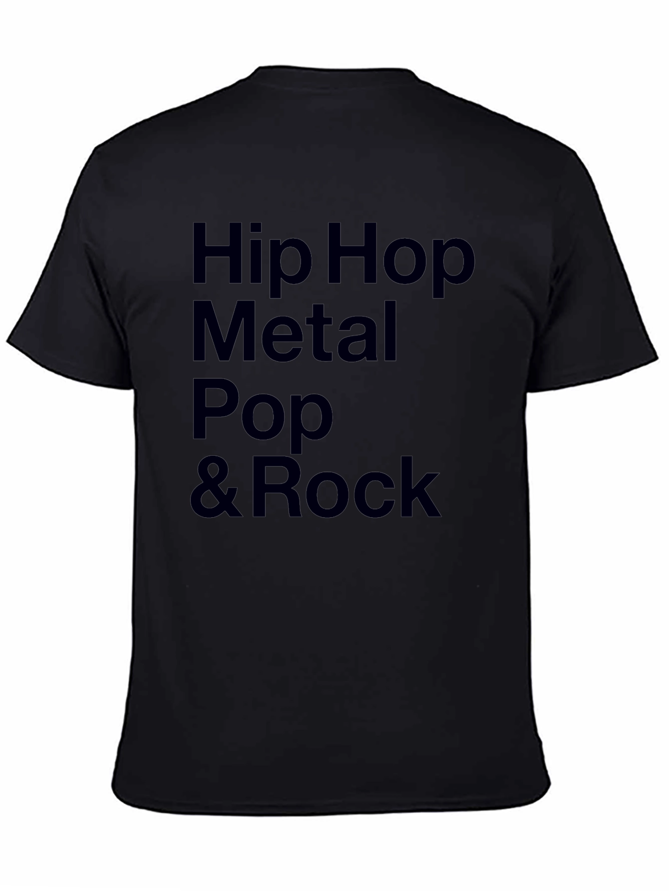 Black Hip Hop Metal Pop & Rock Music T-Shirt view 4