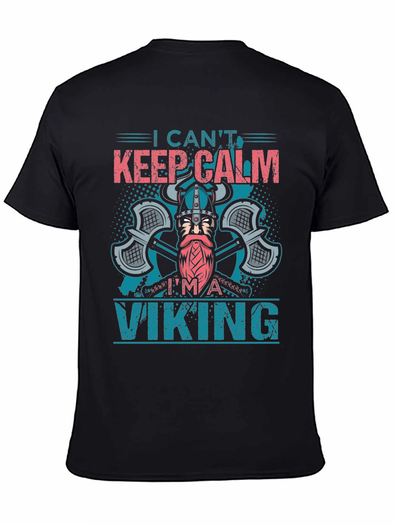 Black Viking Graphic T-Shirt - I Can't Keep Calm! view 4