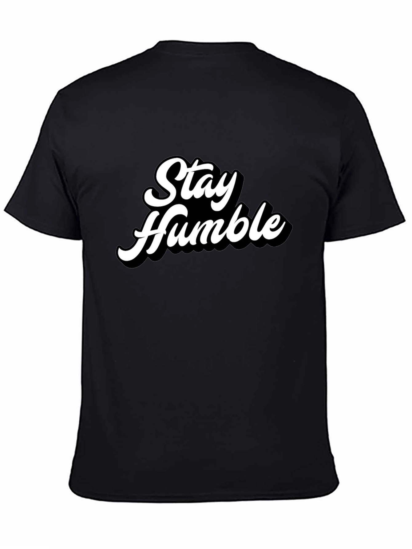 Black Stay Humble Graphic Tee - Men's Black T-Shirt view 4