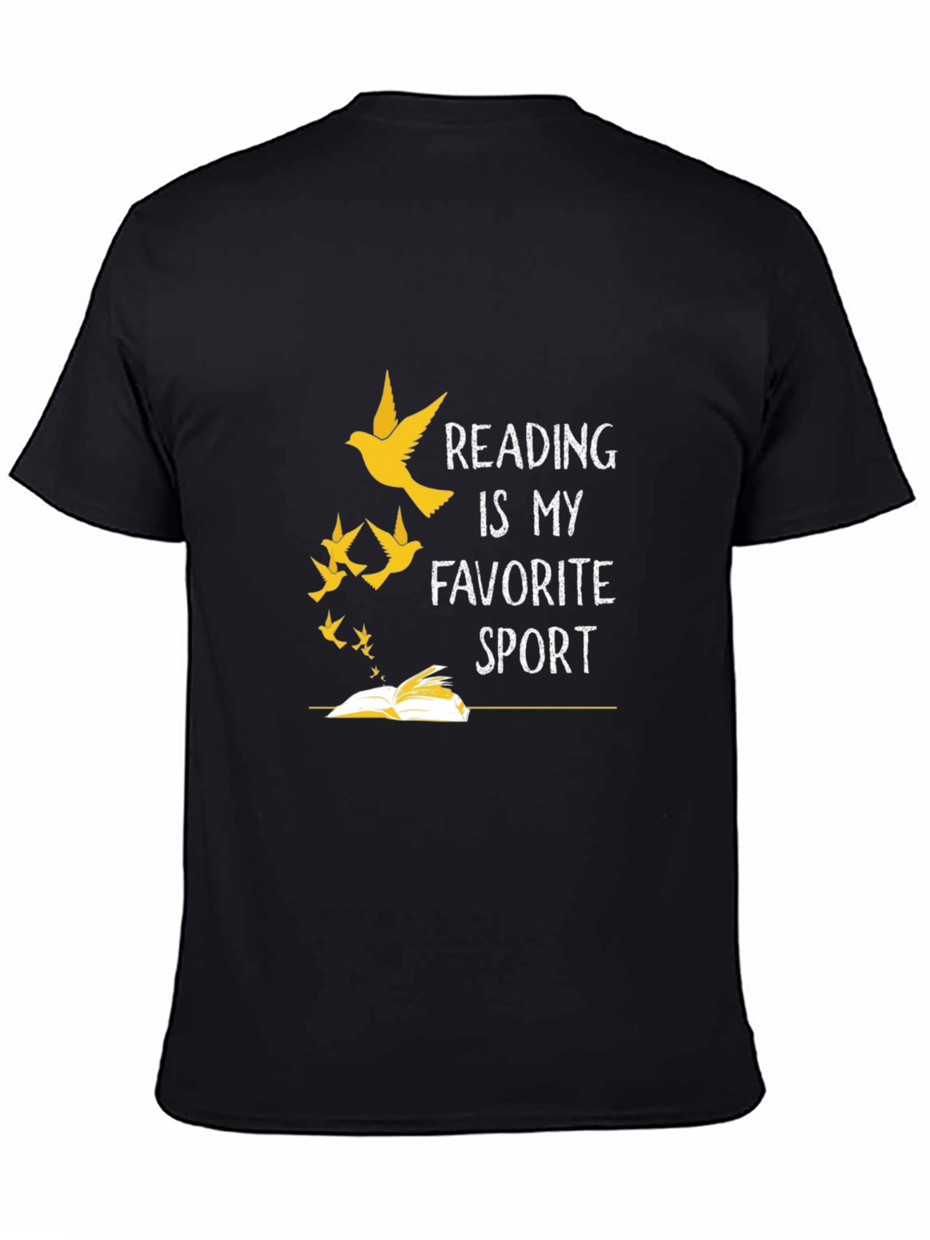 Black Reading Is My Favorite Sport T-Shirt view 4
