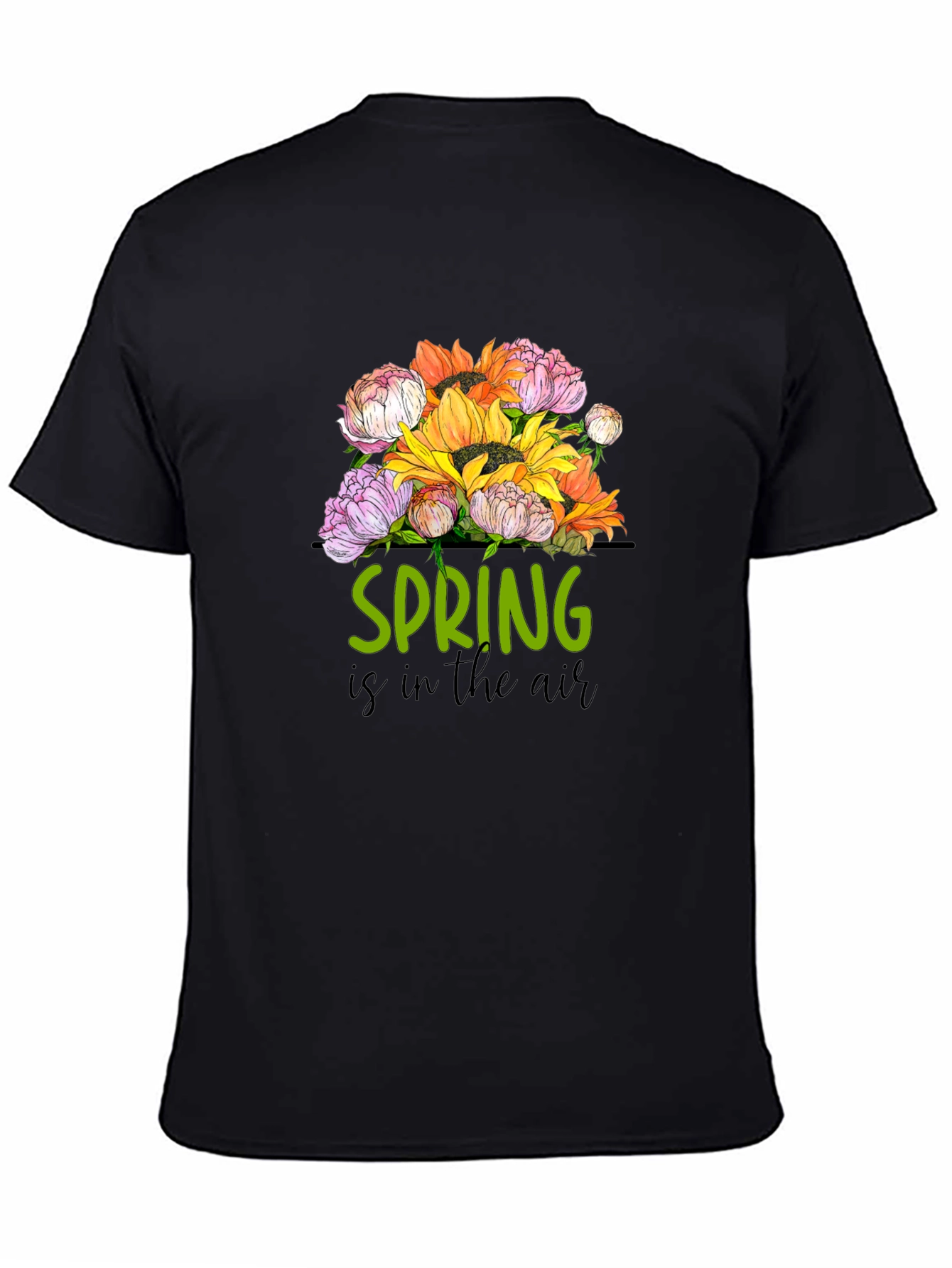 Black Spring is in the Air Graphic T-Shirt view 4