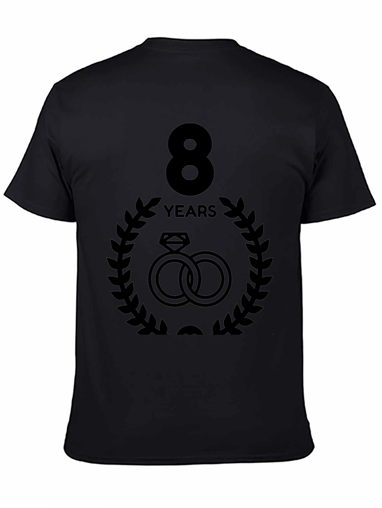 Black 8 Year Anniversary Black T-Shirt view 4