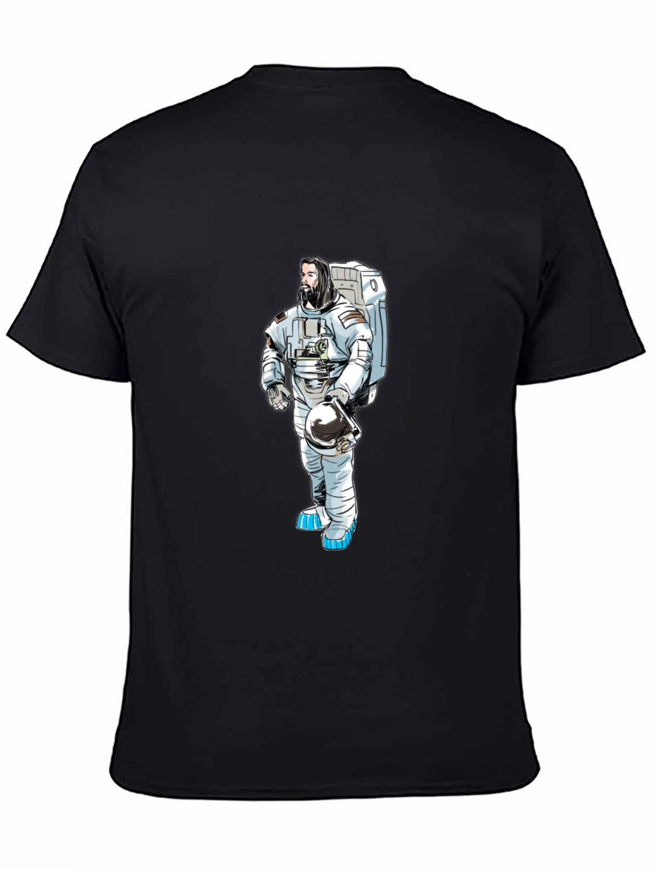 Black Astronaut Graphic Black T-Shirt view 4