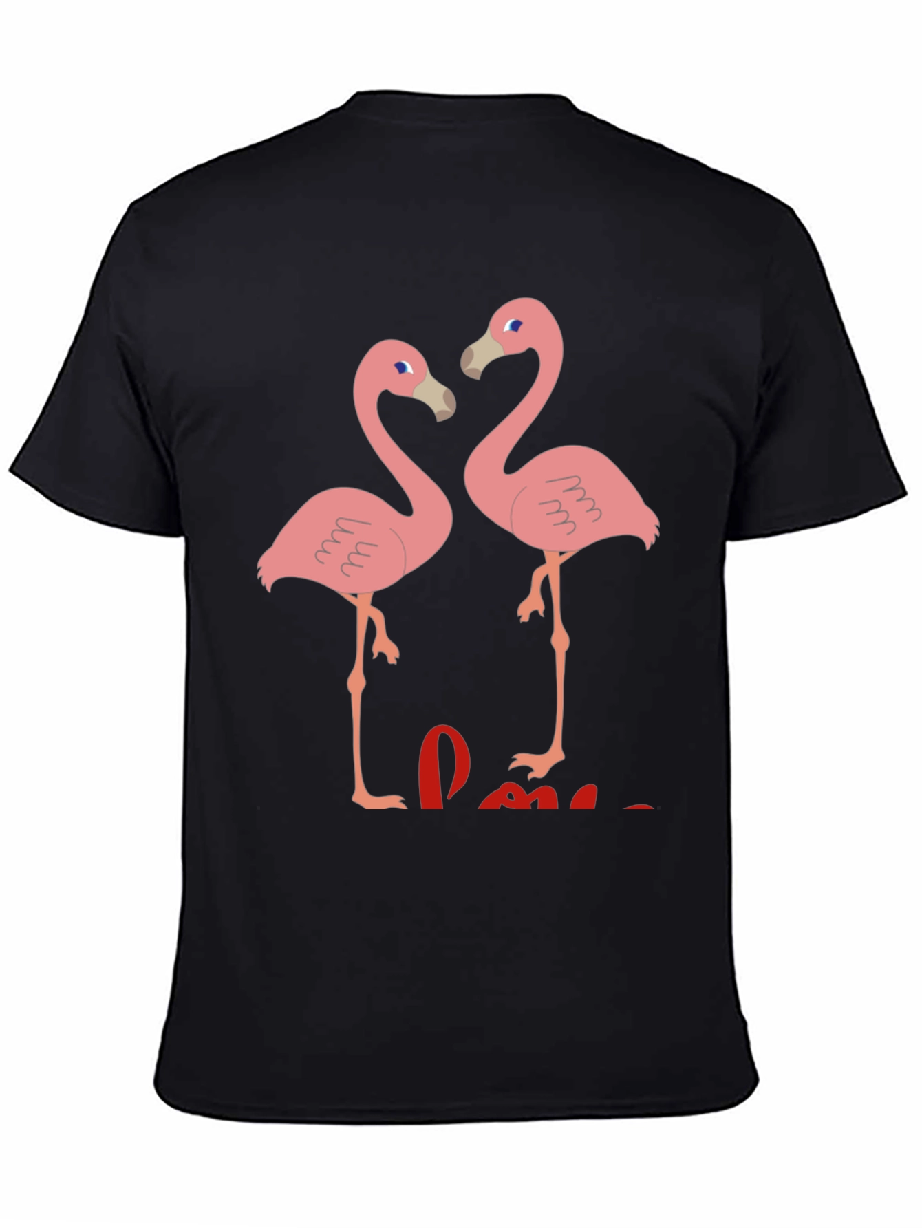 Black Flamingo Love T-Shirt view 4