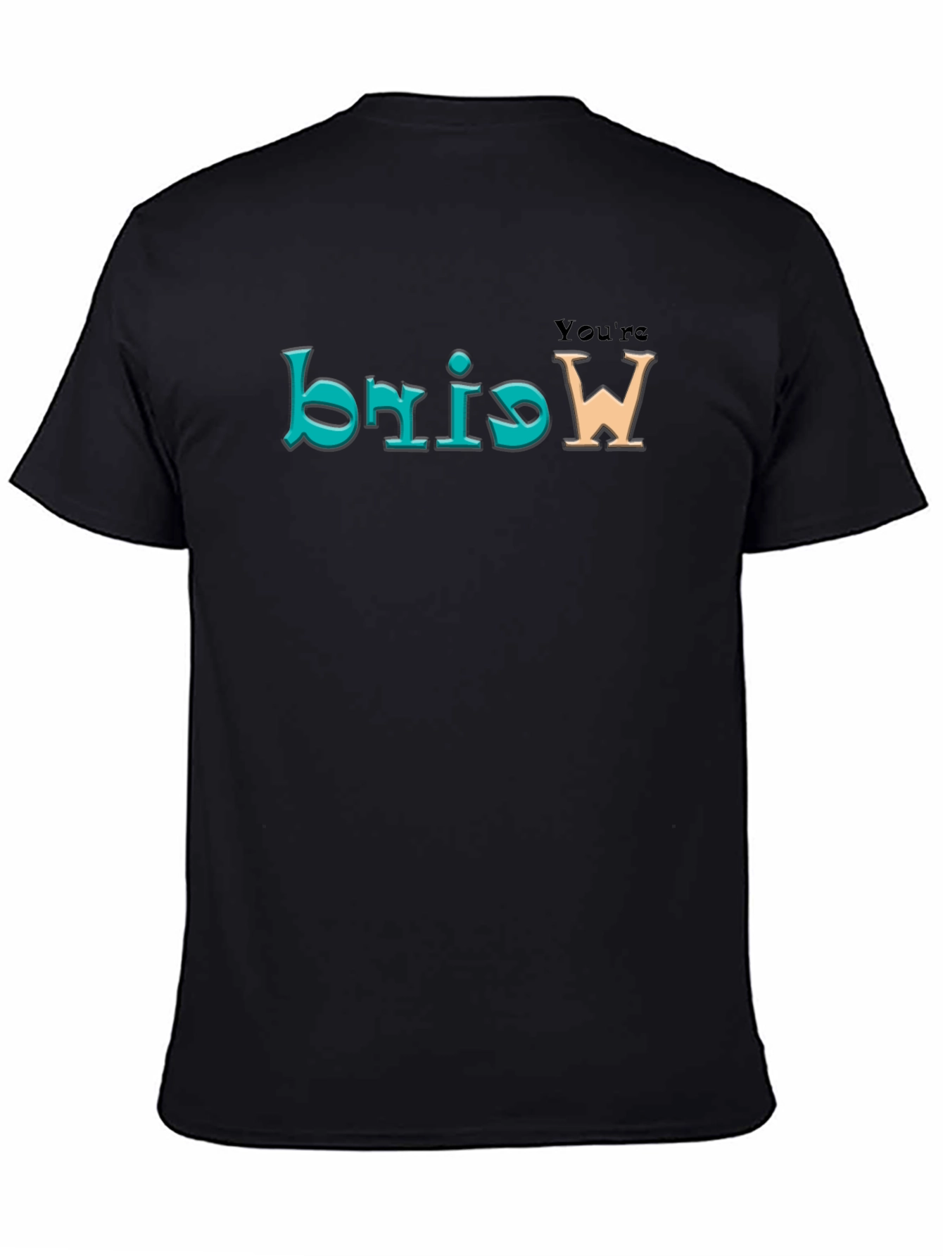 Black You're Weird Men's Black Tee view 4