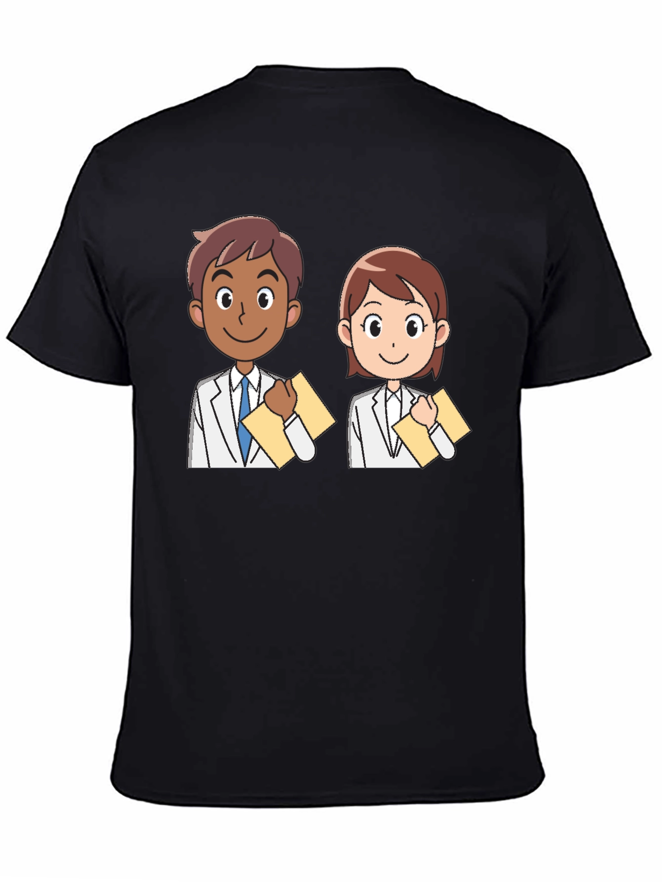 Black Cartoon Doctor T-Shirt view 4