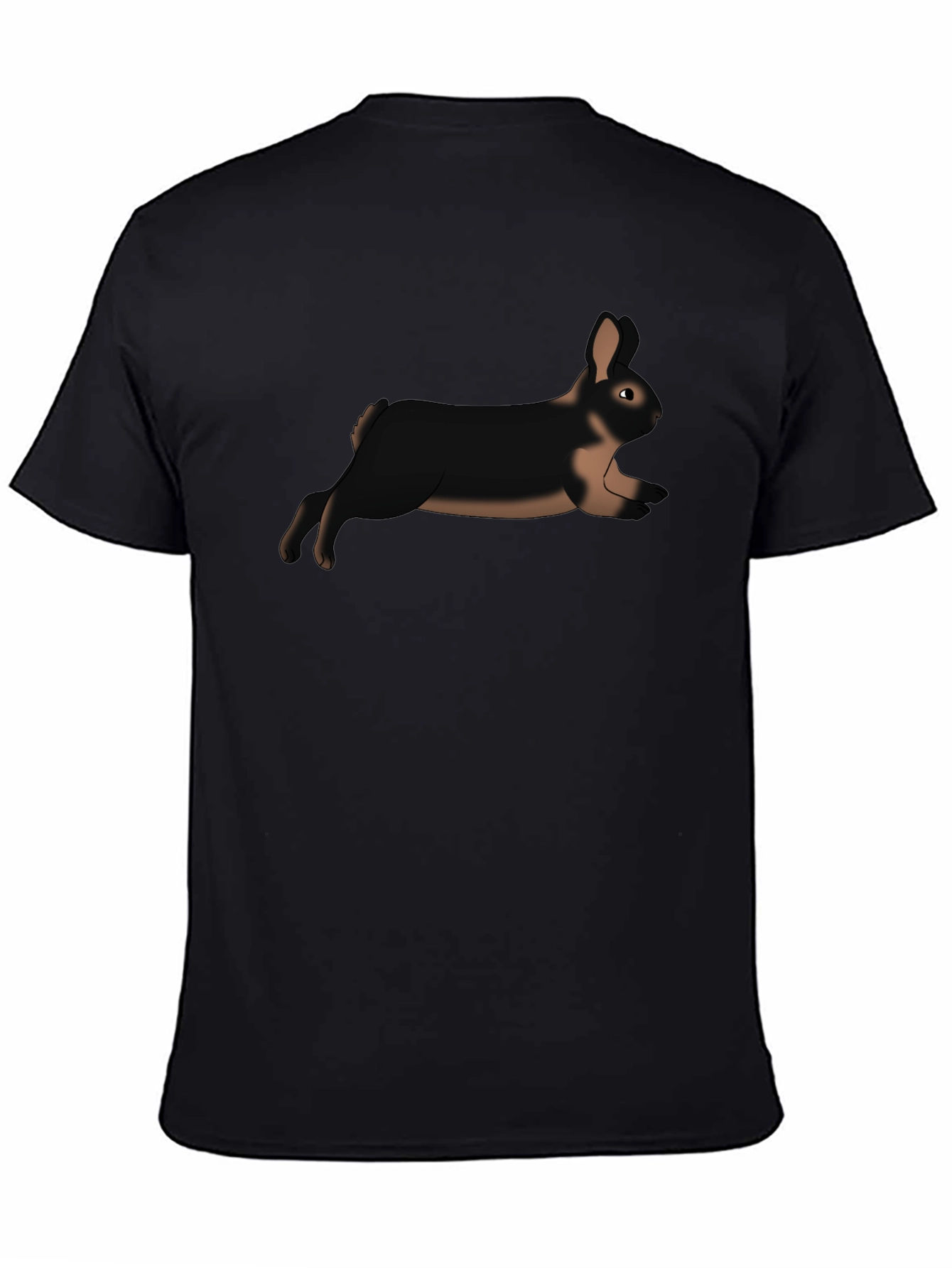 Black Rabbit Graphic Tee - Black Cotton T-Shirt view 4