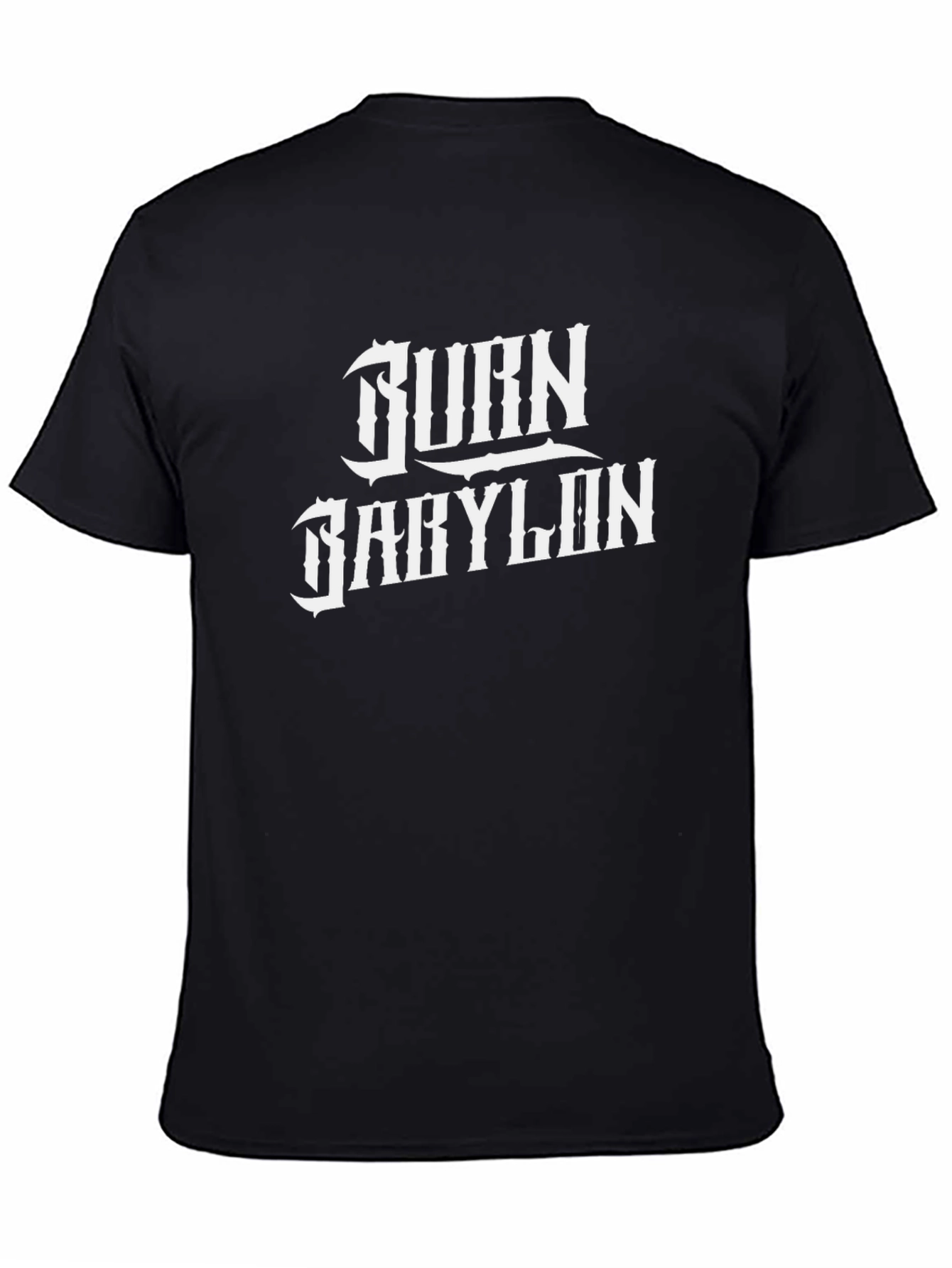 Black Burn Babylon Graphic Tee - Black Cotton T-Shirt view 4