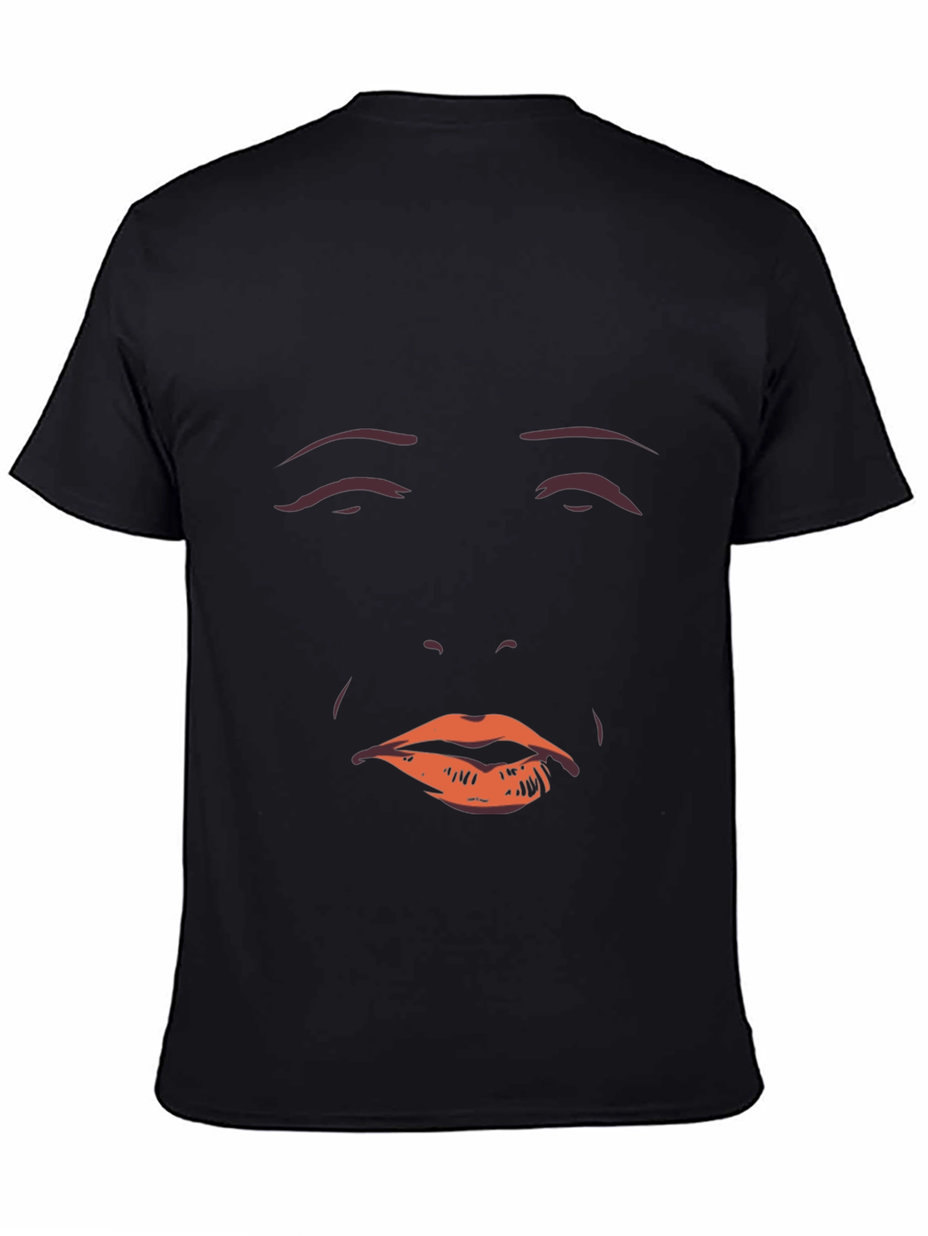 Black Mysterious Face Graphic Tee - Unisex Soft Cotton T-Shirt view 4