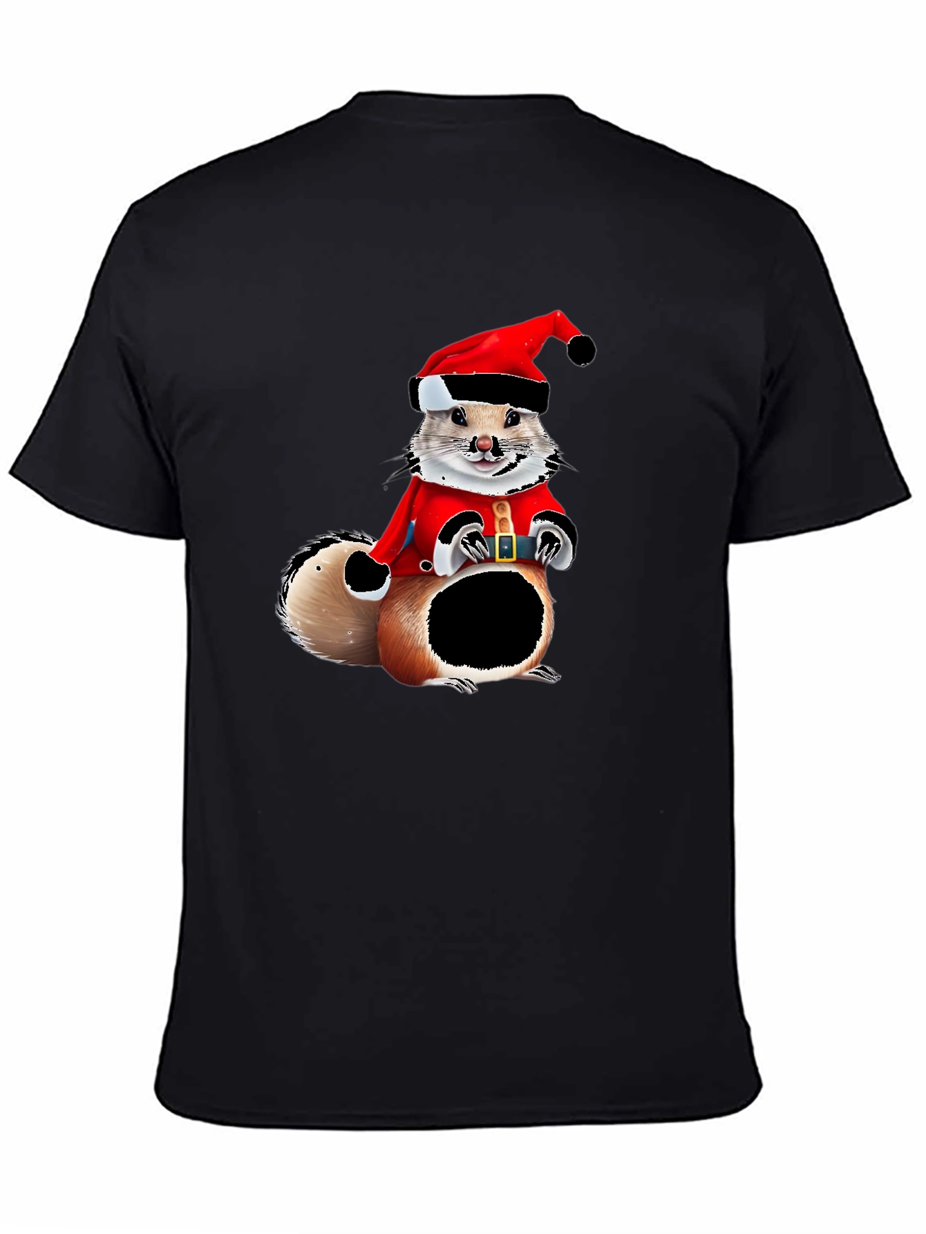 Black Festive Squirrel Graphic Tee view 4