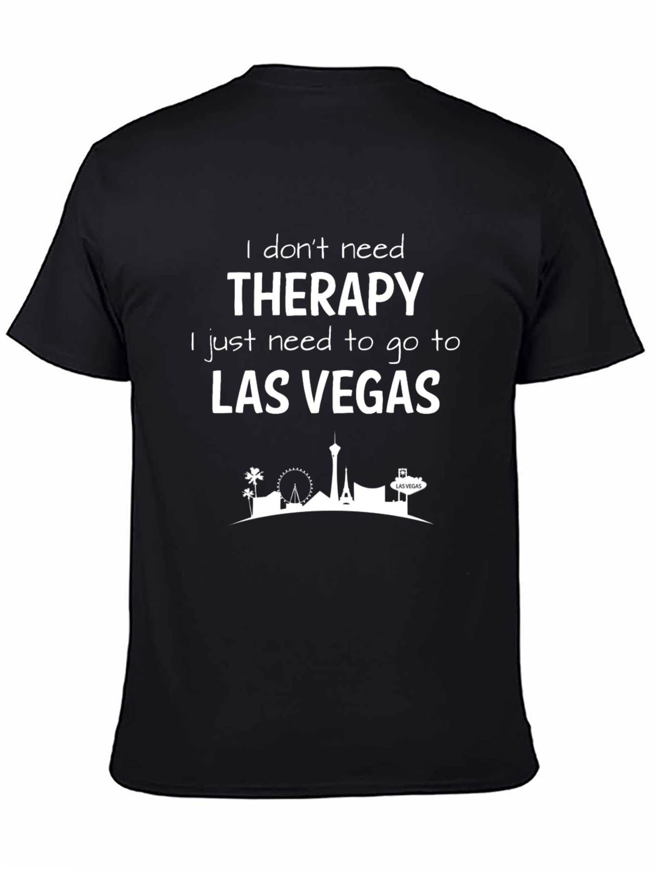 Black Therapy Las Vegas Graphic T-Shirt view 4