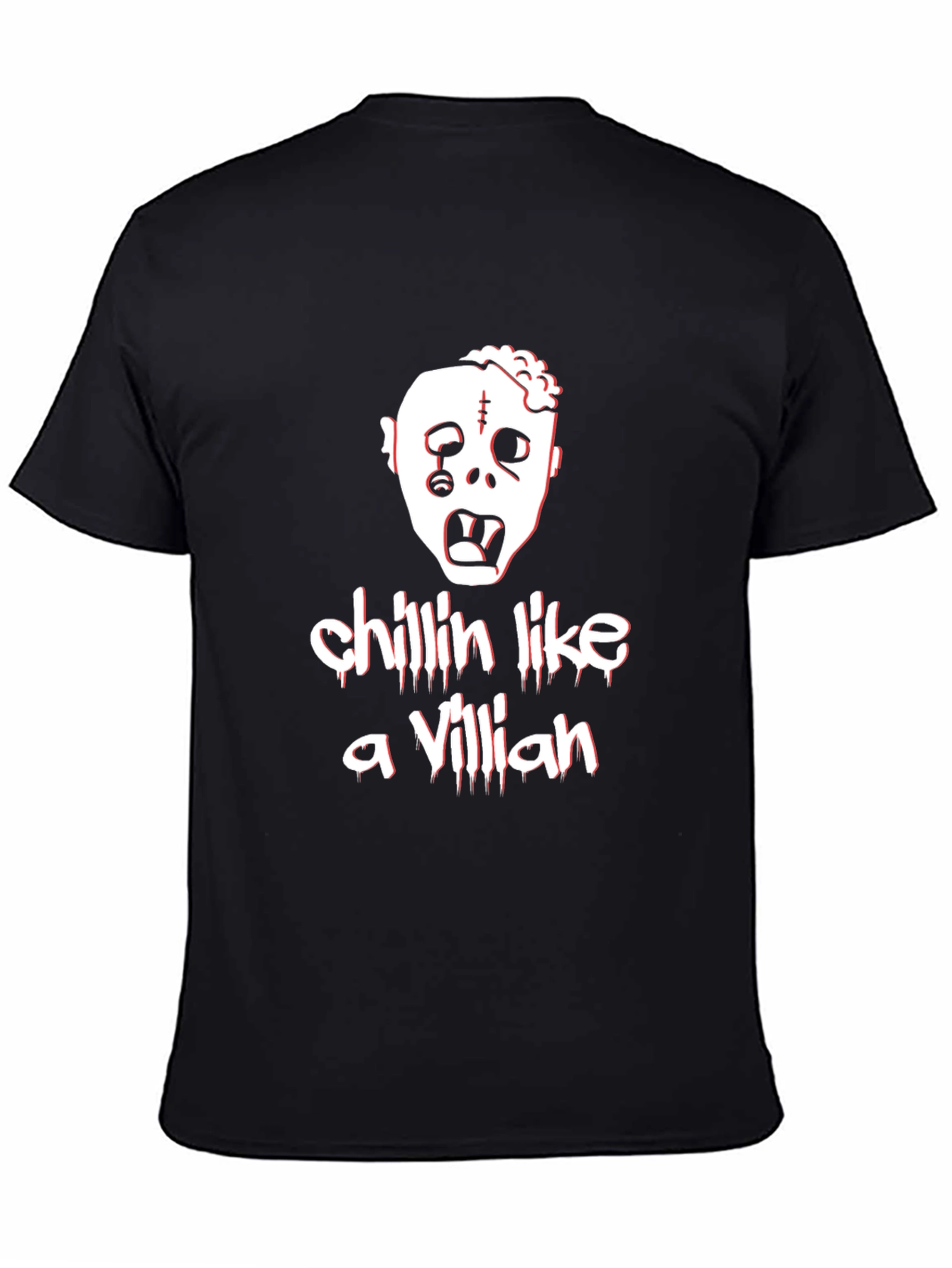 Black Zombie Chillin' Like a Villain T-Shirt view 4