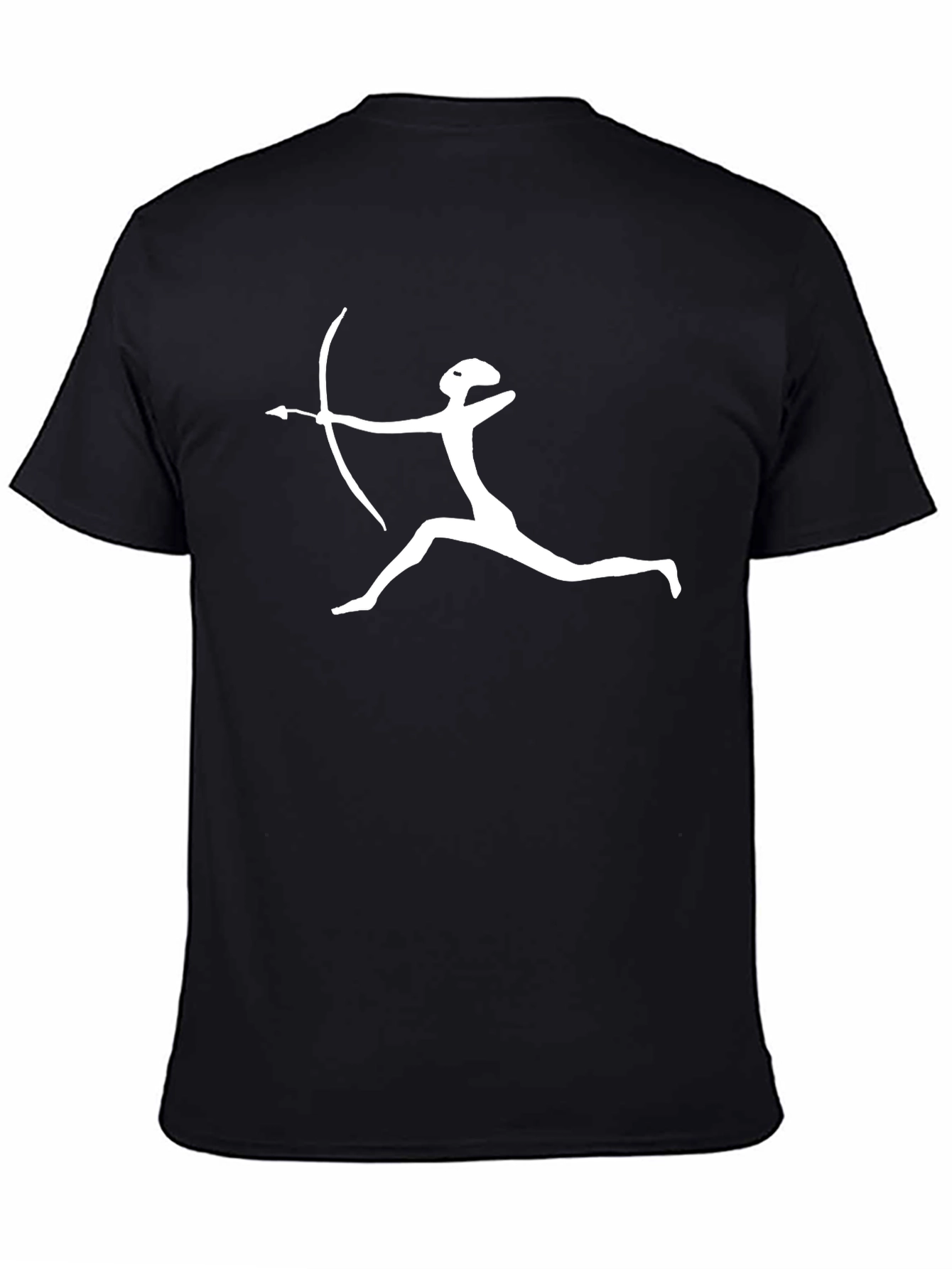 Black Archer Graphic Tee - Black Cotton T-Shirt view 4