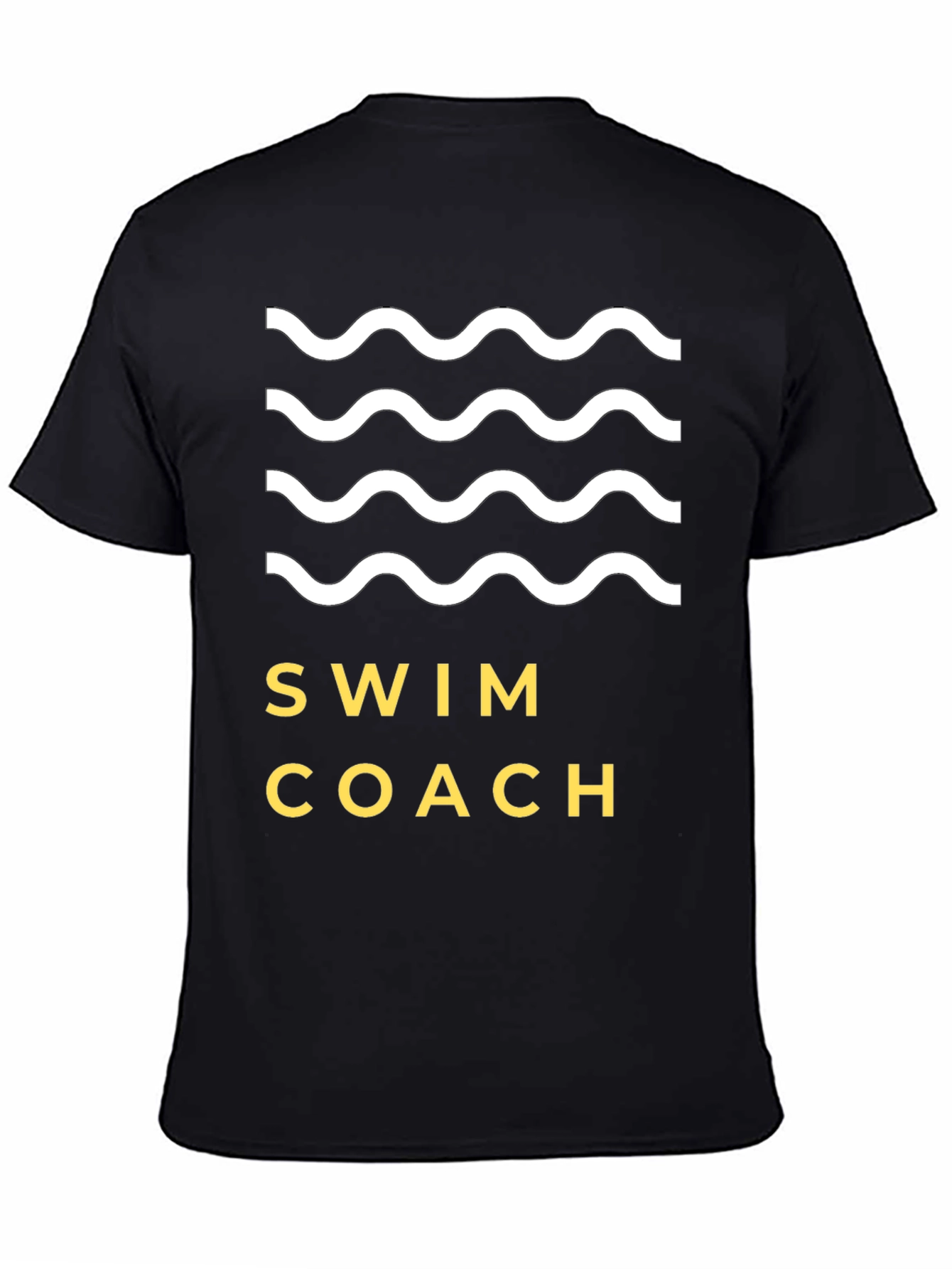 Swim Coach T-Shirt - Wavy Graphic Tee - 4