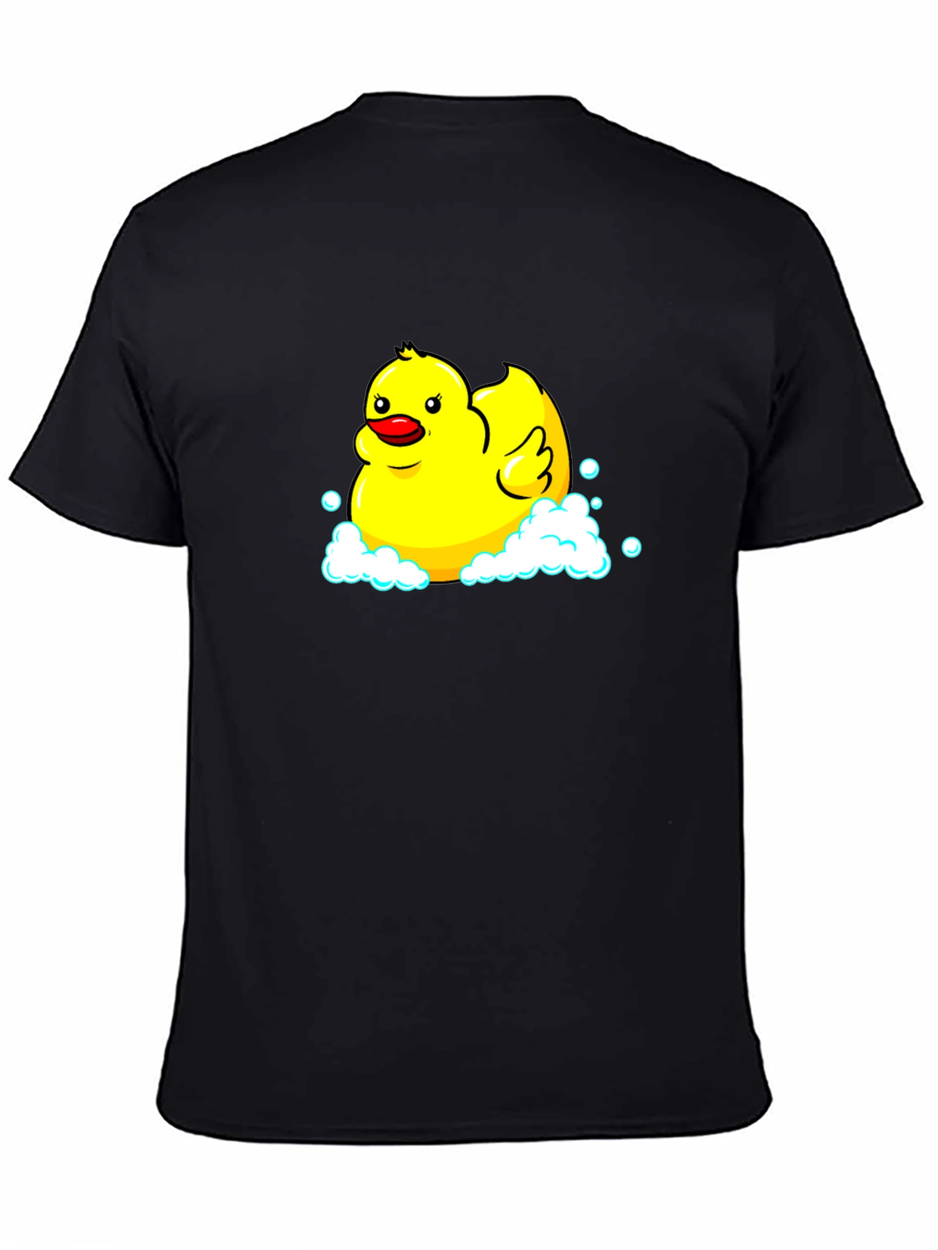 Black Rubber Duck T-Shirt - Black Cotton Tee view 4