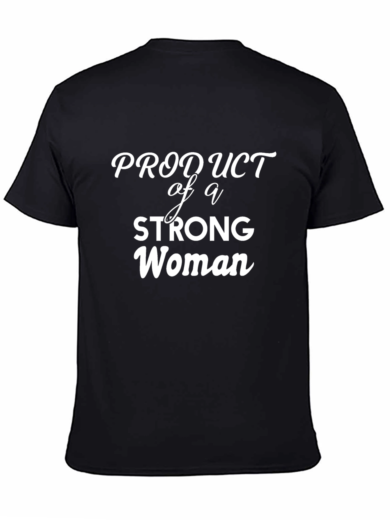 Black Product of a Strong Woman Tee - Black view 4