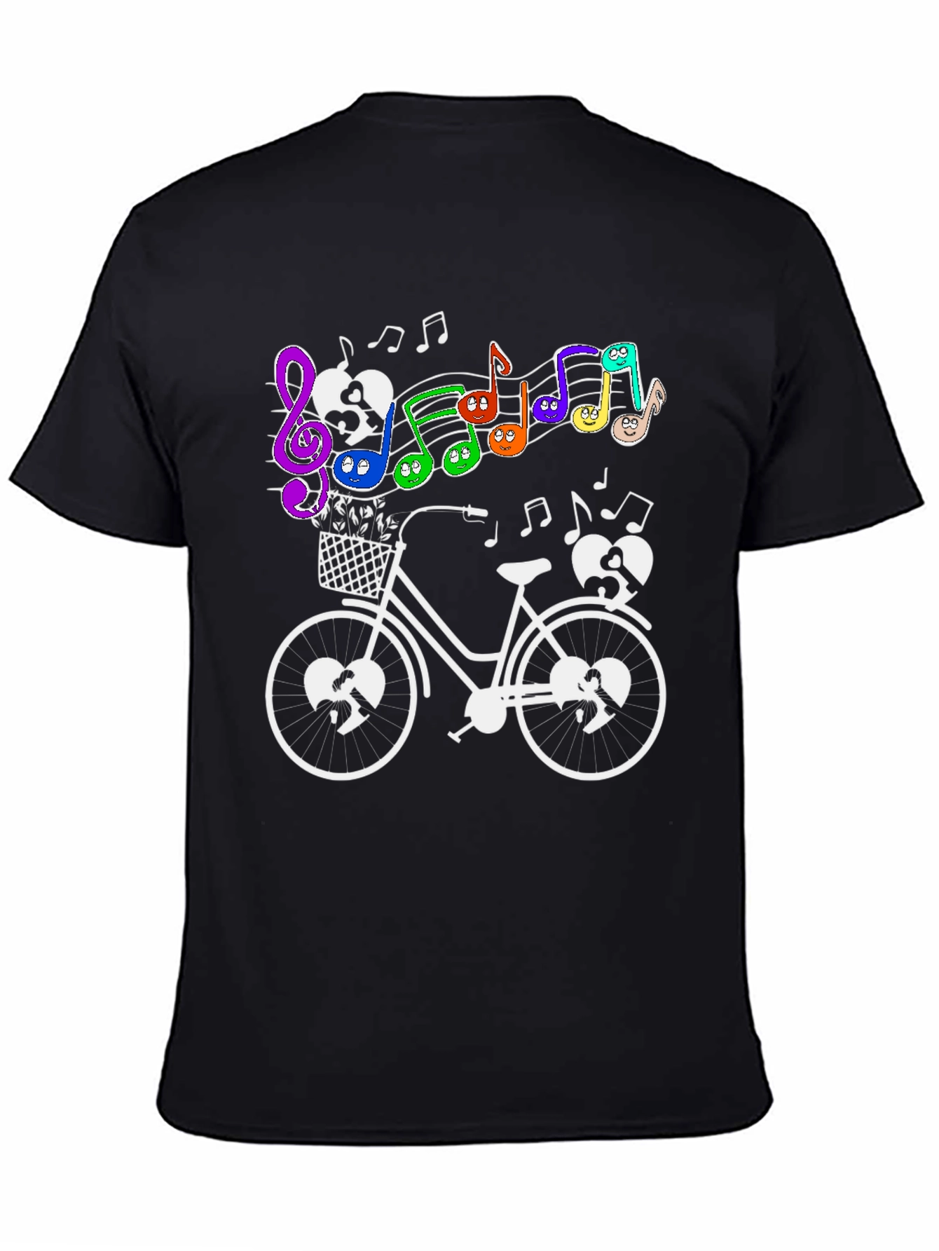 Black Musical Bicycle Graphic Tee view 4