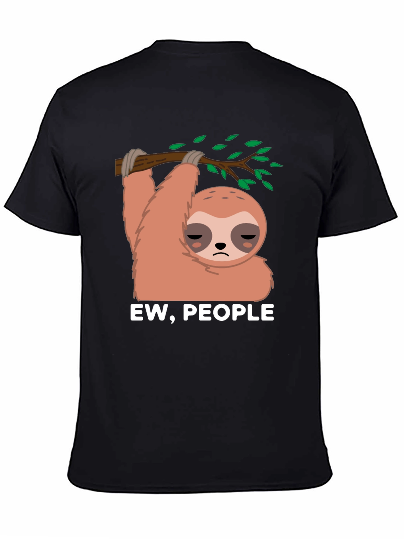Black Ew, People Sloth Graphic Tee view 4