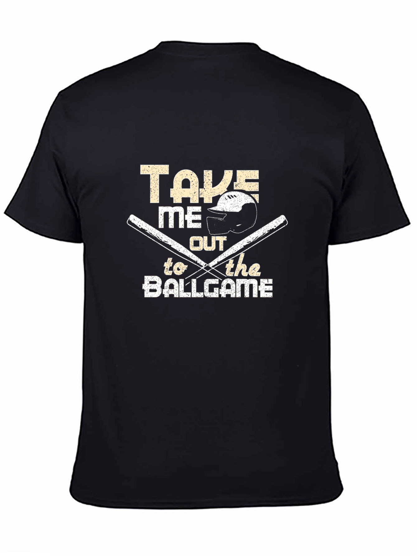 Black Take Me Out to the Ballgame Baseball T-Shirt view 4