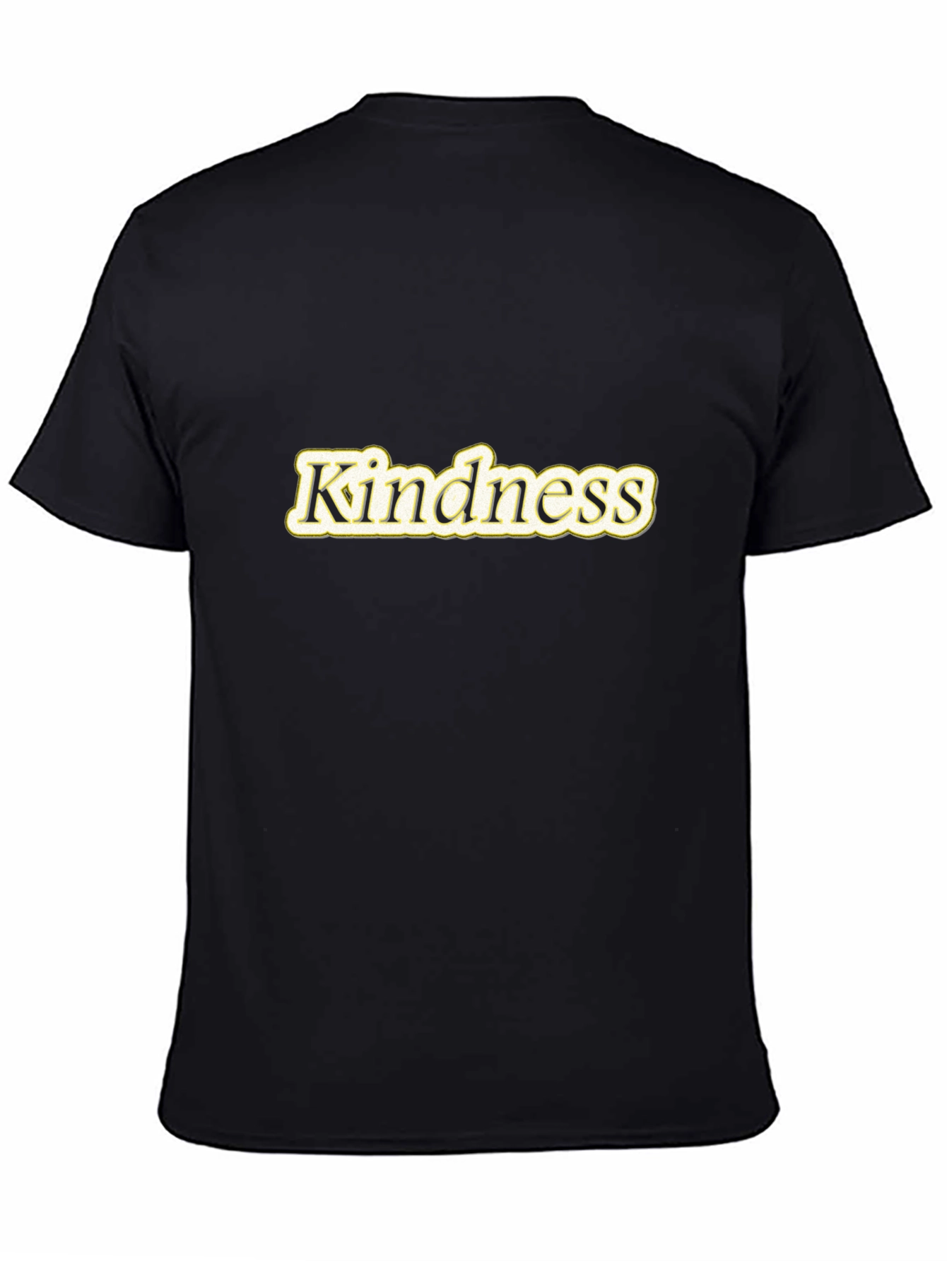 Black Kindness Tee: Stylish Black T-Shirt for Positive Vibes view 4