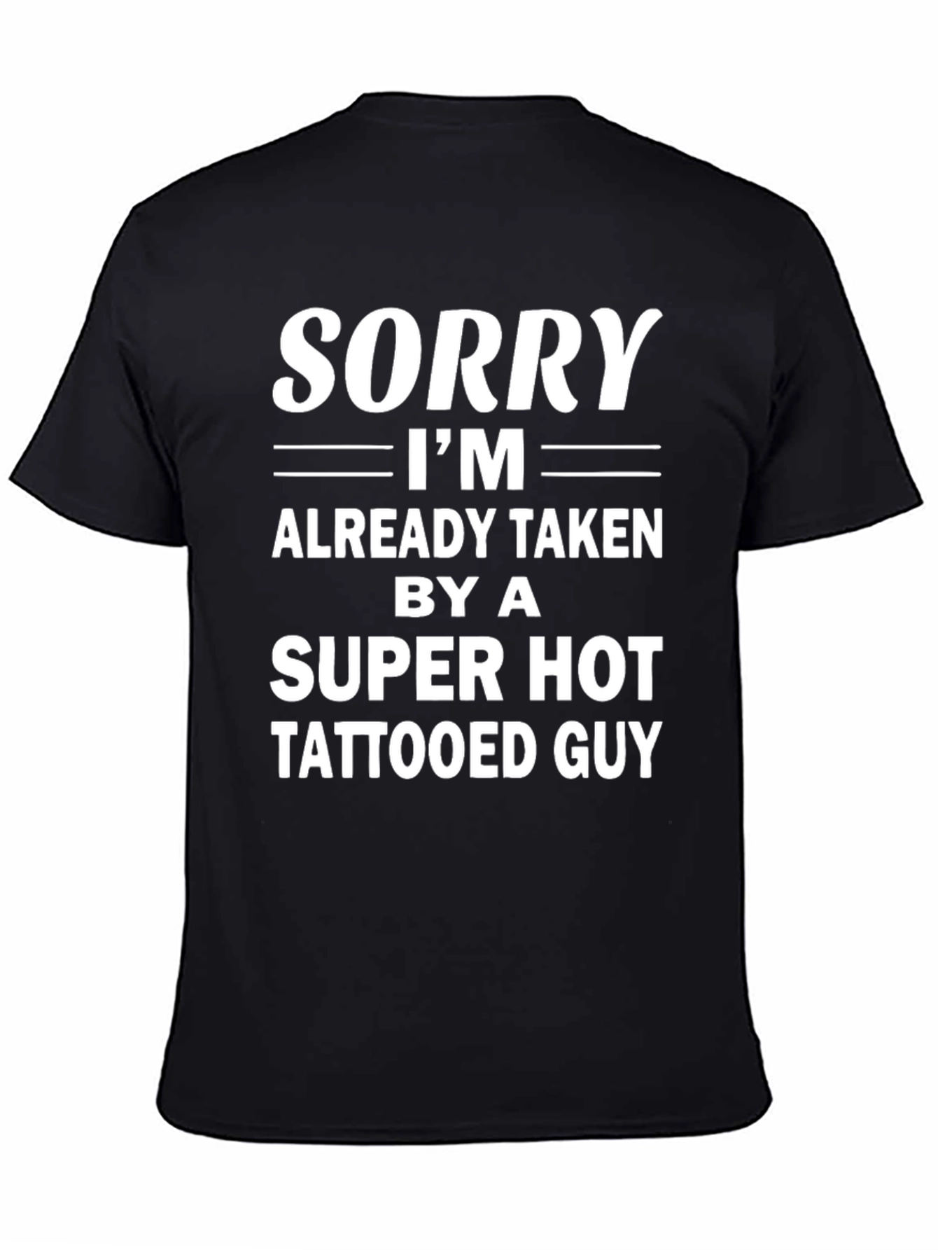 Black Funny Tattooed Guy T-Shirt view 4