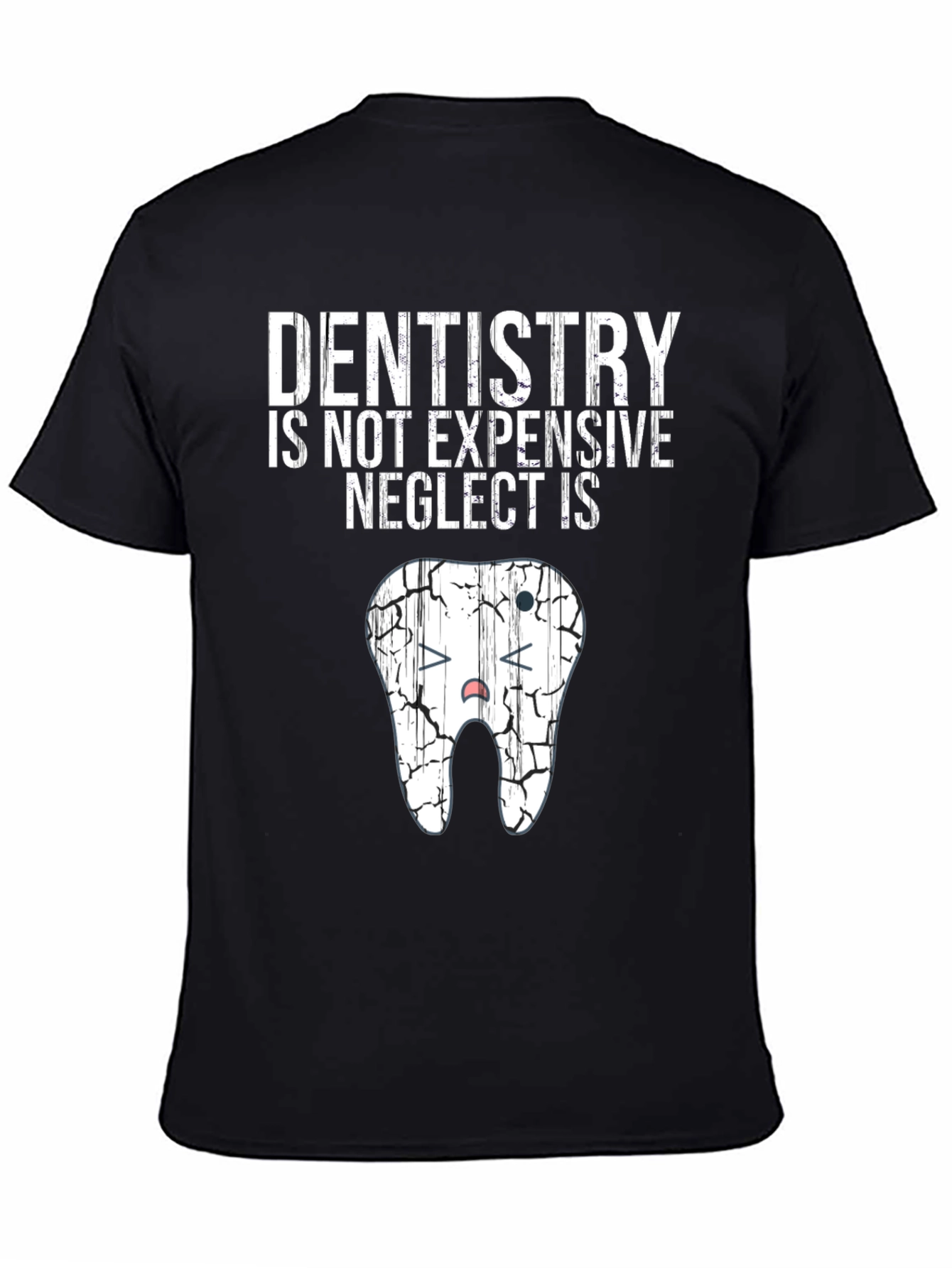 Black Dentistry Neglect Funny Graphic Tee view 4