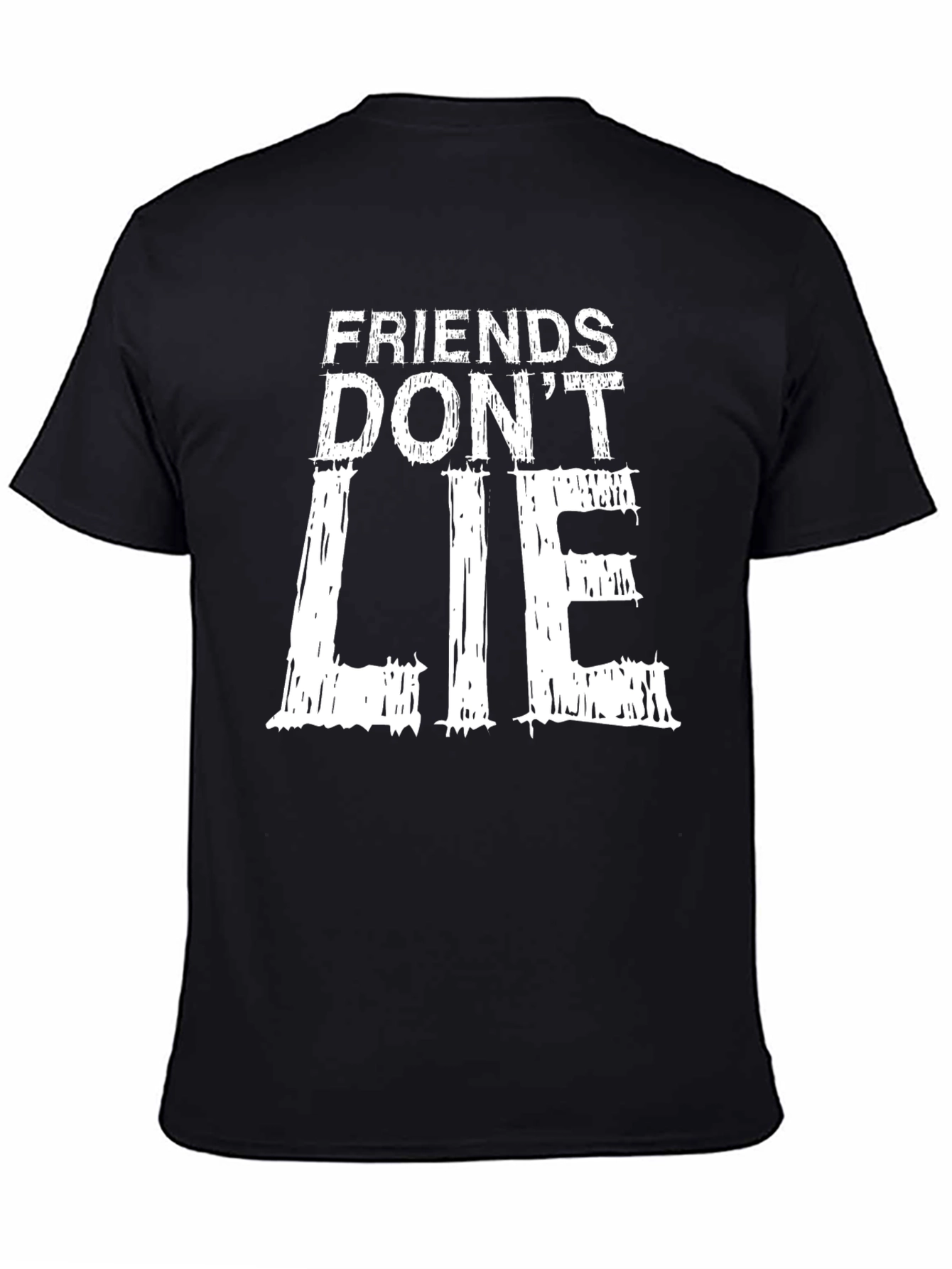 Black Friends Don't Lie Black Graphic T-Shirt view 4