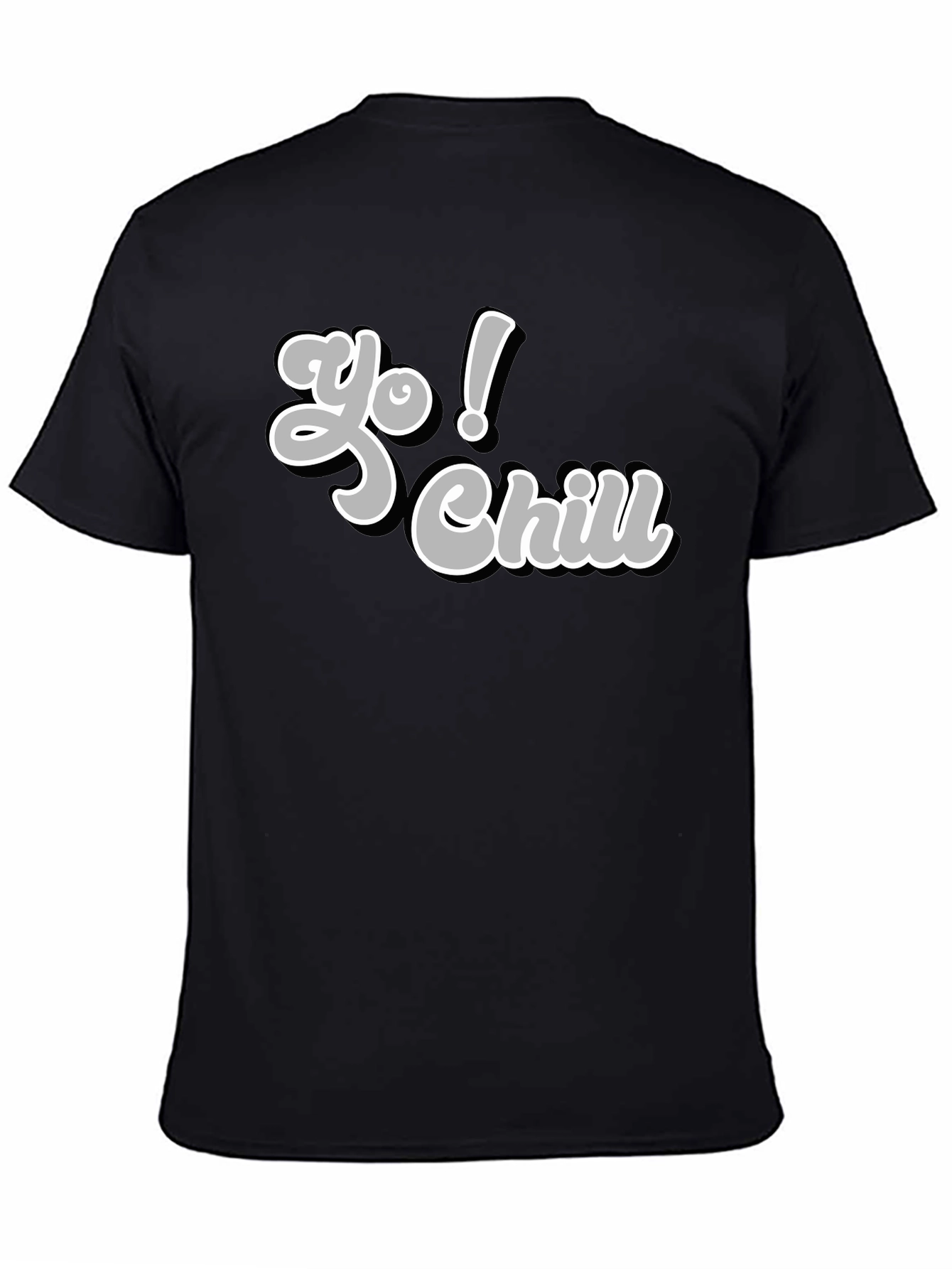 Black Yo! Chill Graphic T-Shirt - Relaxed Fit view 4