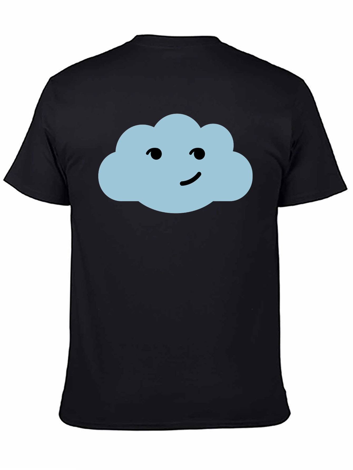 Black Cute Cloud Graphic T-Shirt - Soft Cotton Tee view 4