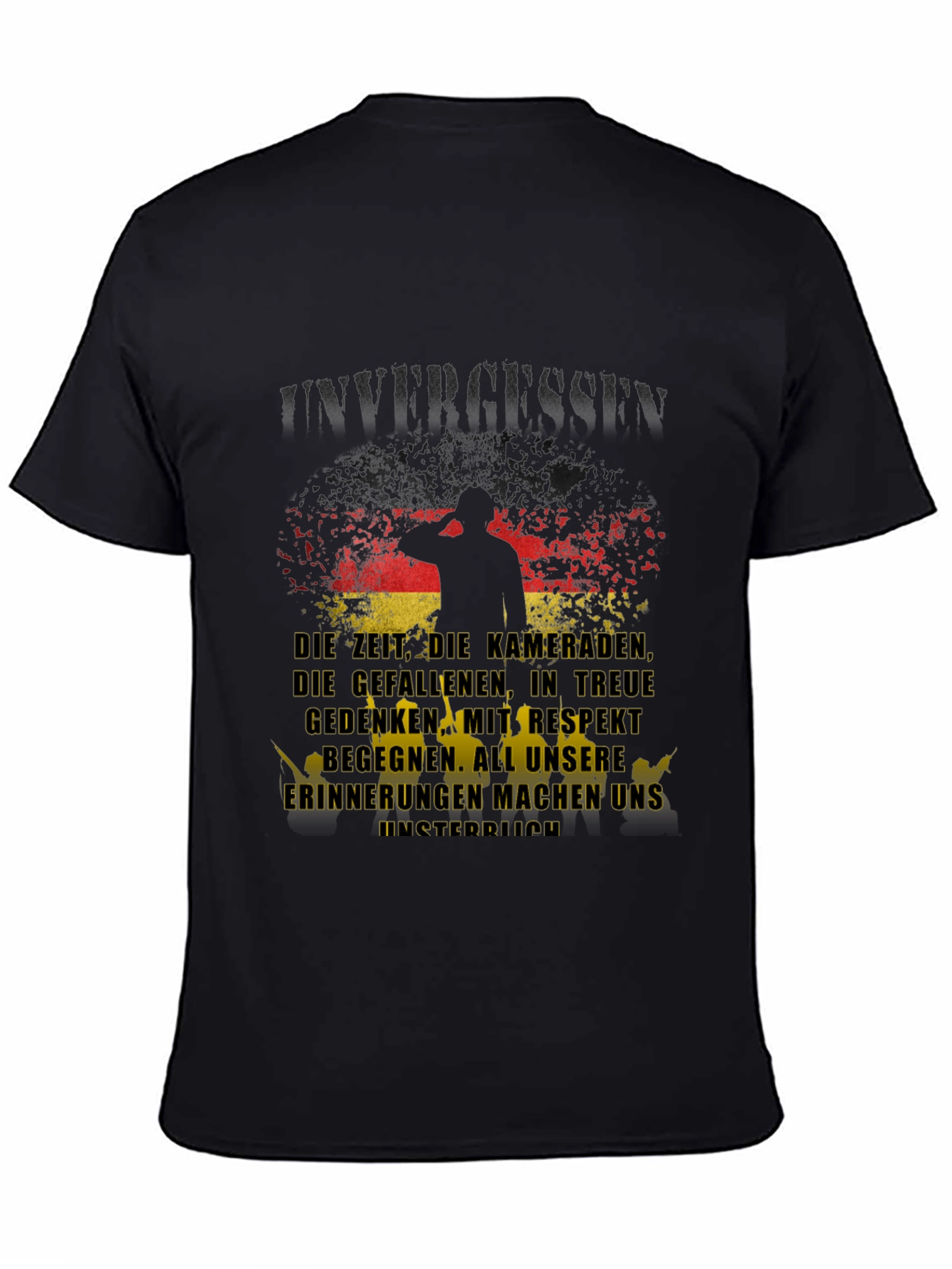 Black Unvergessen German Pride T-Shirt view 4